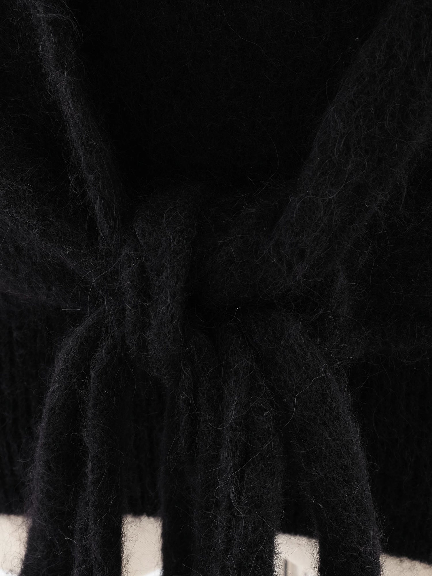 Excellent Ganni Black Wool Turtleneck Sweater Size S with Cutouts