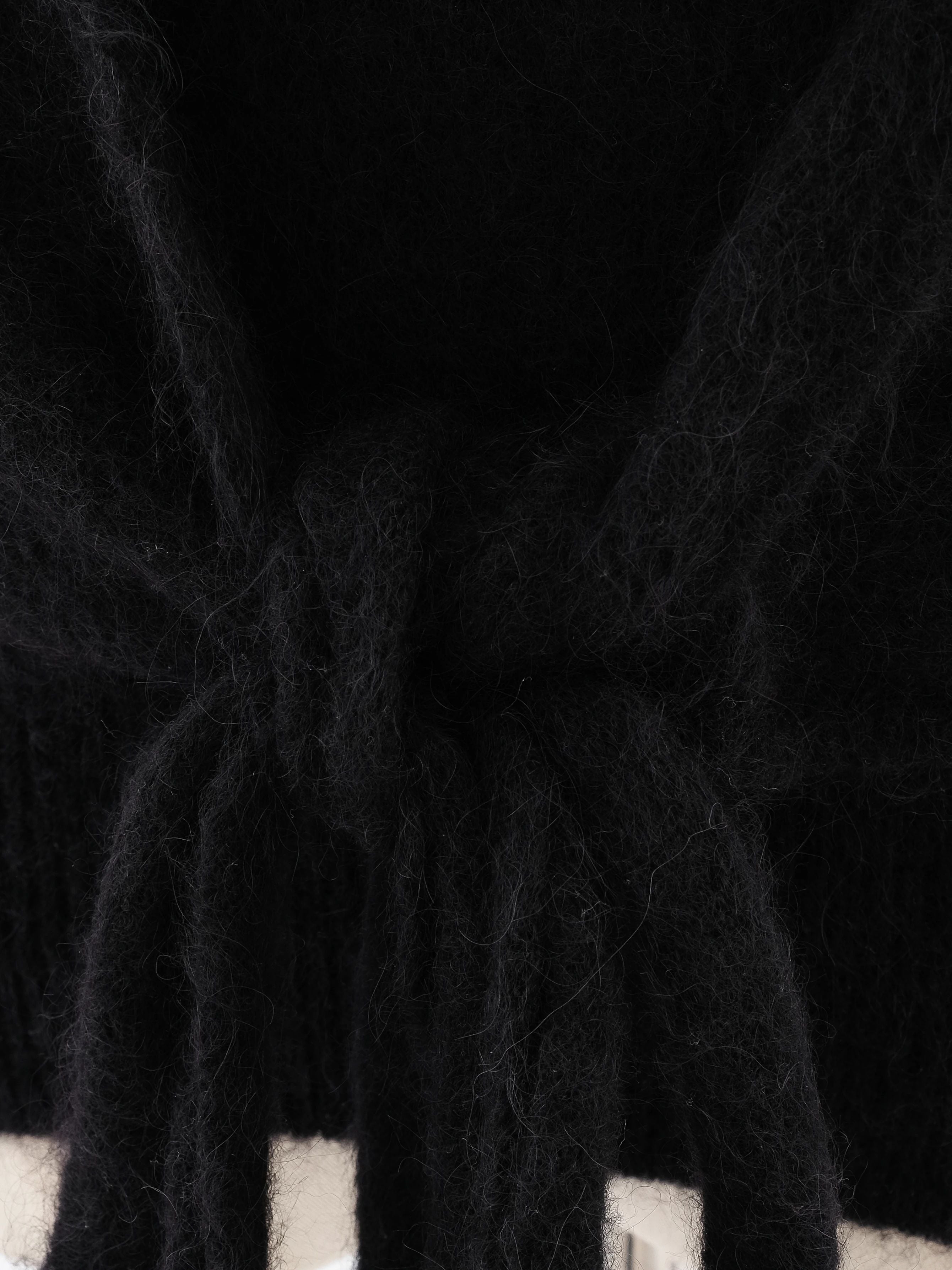 Excellent Ganni Black Wool Turtleneck Sweater Size S with Cutouts