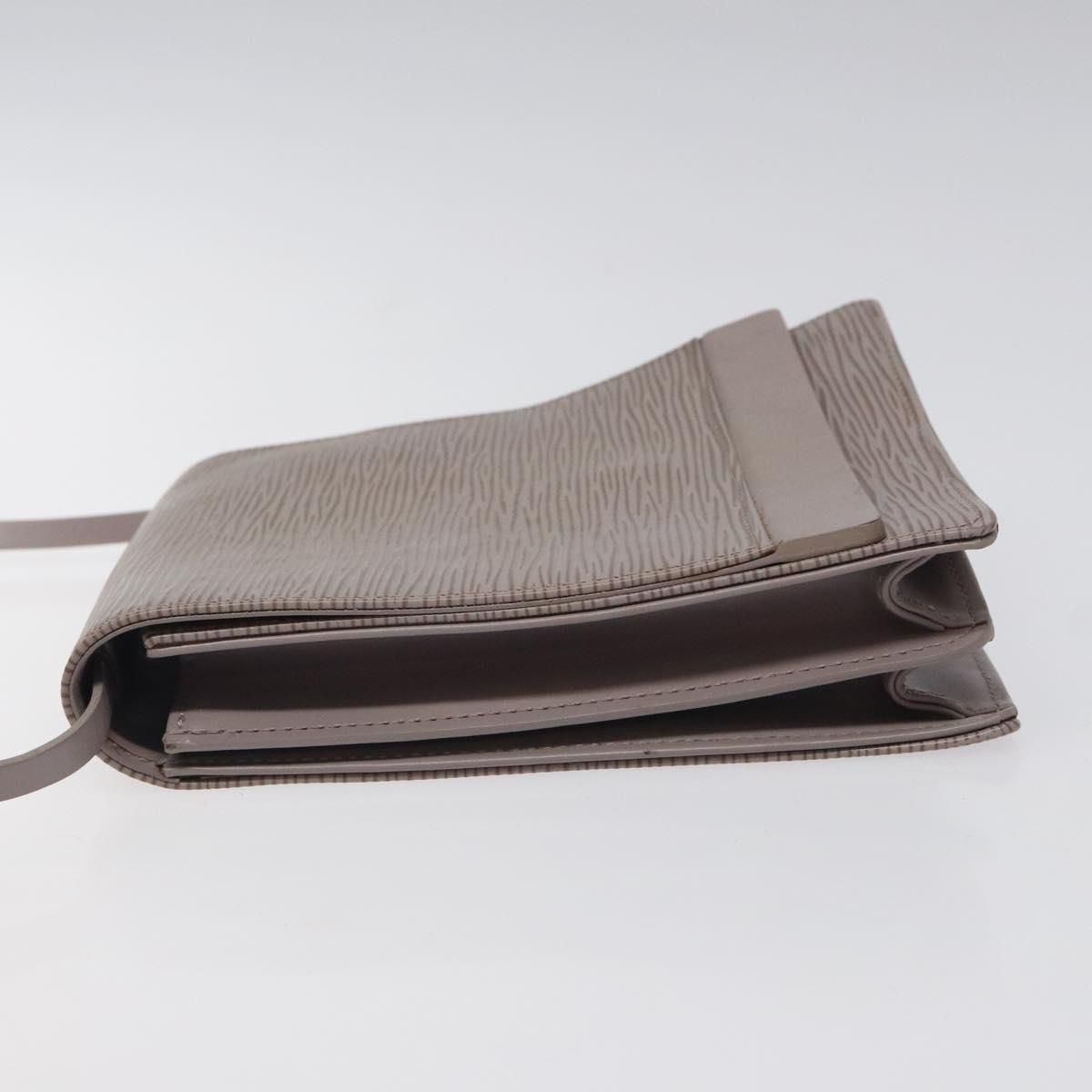 Louis Vuitton Epi Biarritz Shoulder Bag Gray Pepper M 5293c Lv Auth
