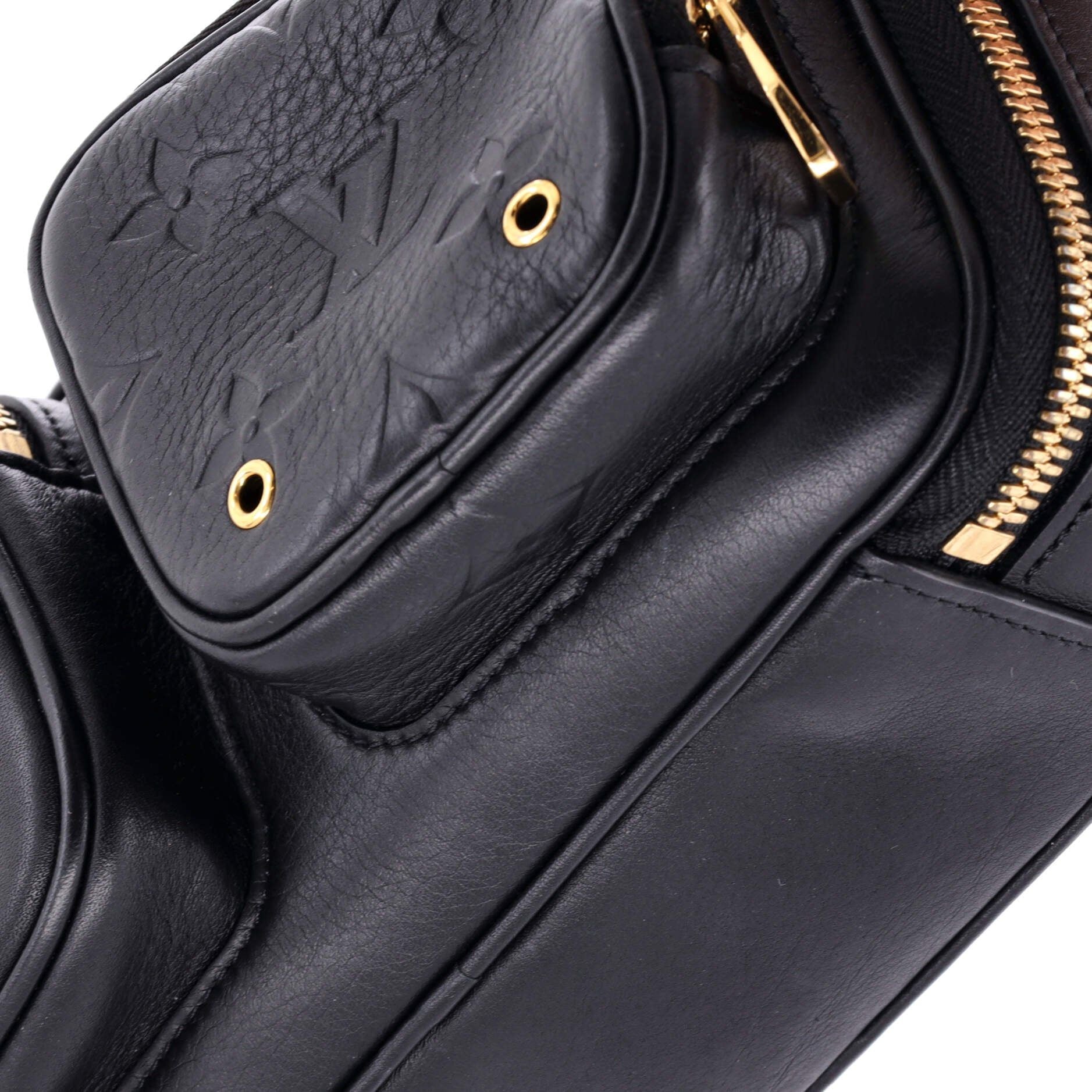 Louis Vuitton Utility Crossbody Bag Calfskin With Embossed Monogram Detail