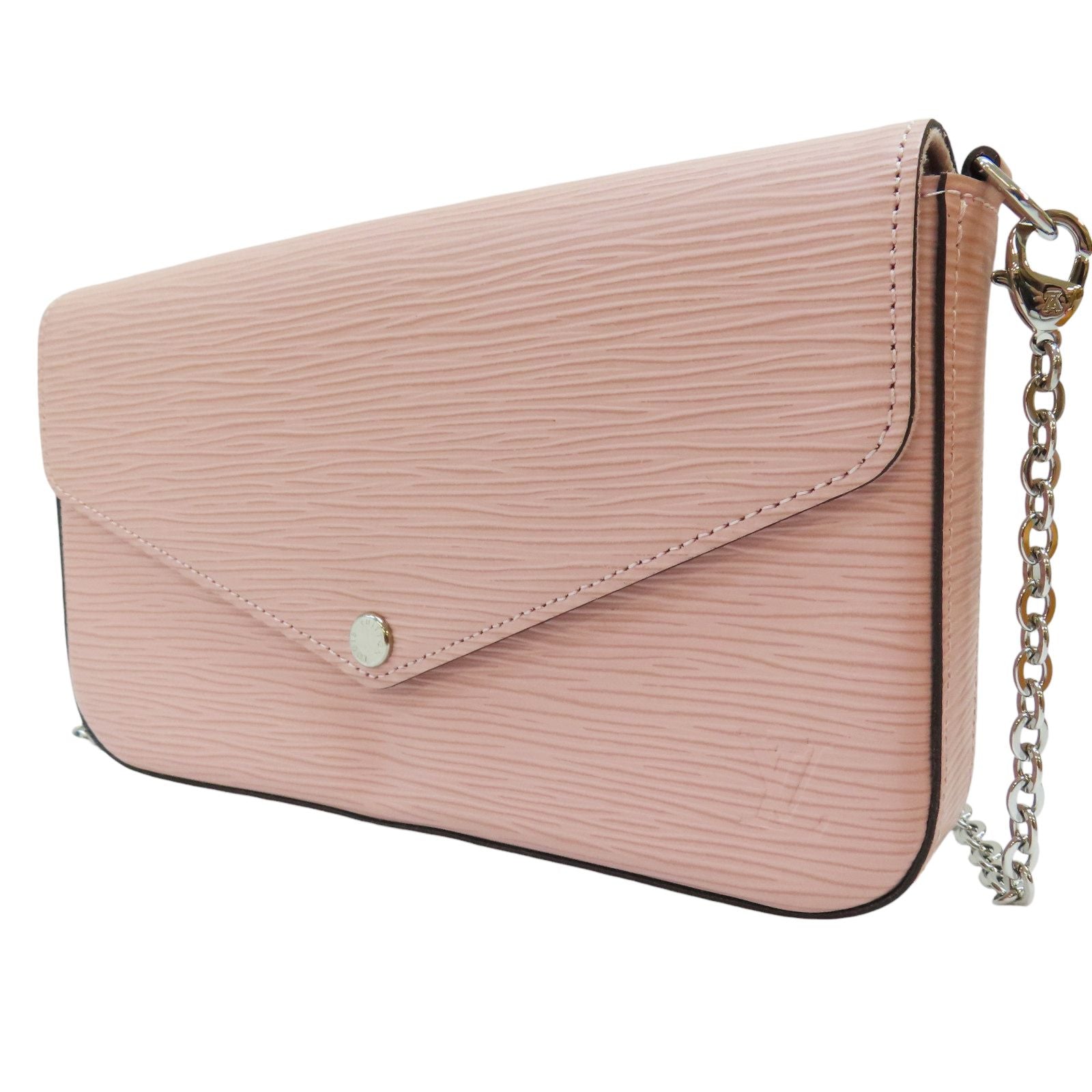 Louis Vuitton Felicie Pochette Shoulder Bag Epi Leather Rose Ballerine M 62467