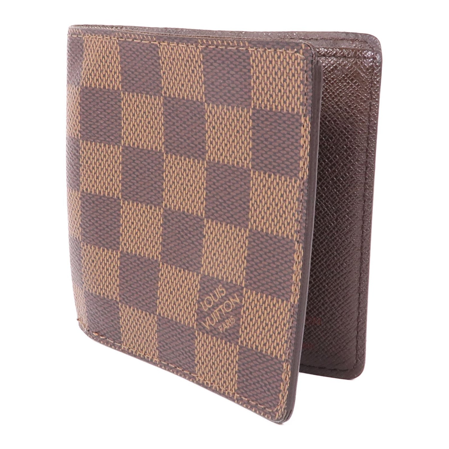 Louis Vuitton Damier Wallet Ebene Brown Bi-Fold Wallet N 61666