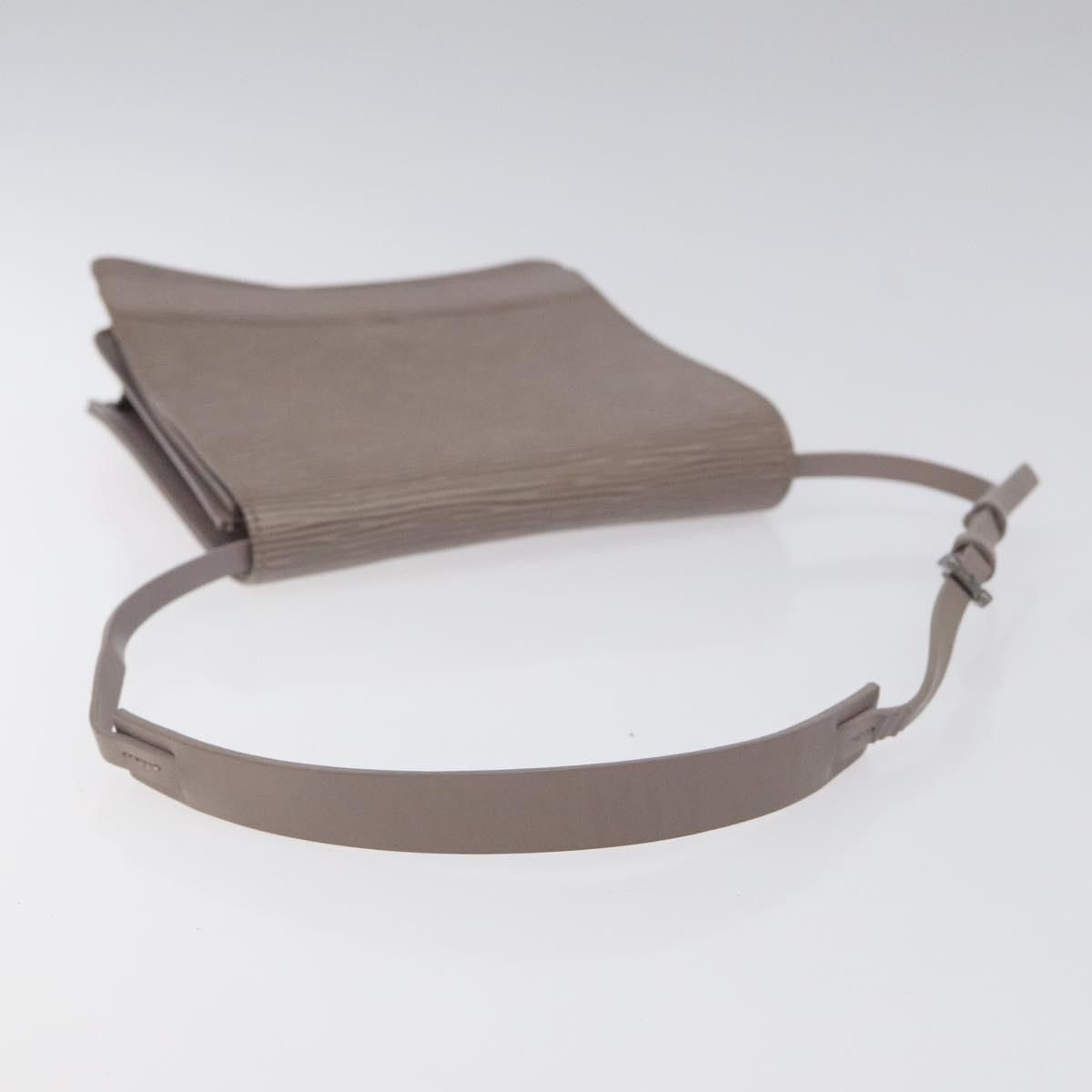 Louis Vuitton Epi Biarritz Shoulder Bag Gray Pepper M 5293c Lv Auth