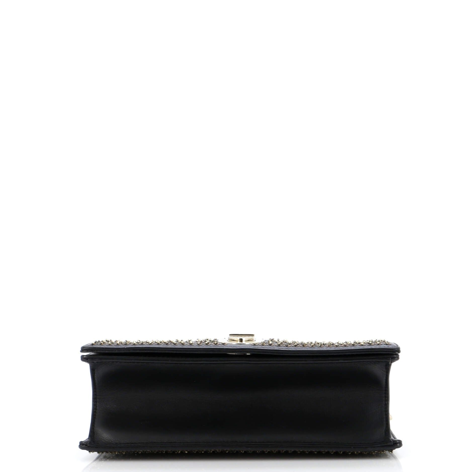 Christian Dior Diorama Flap Bag Sequin Embellished Lambskin Medium