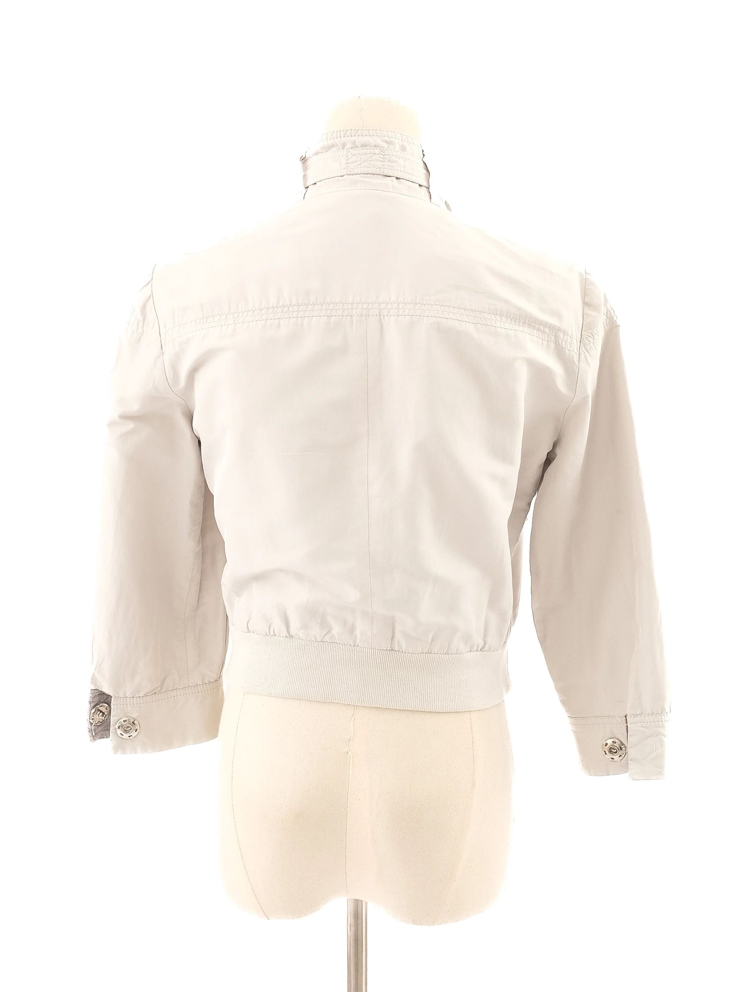 Excellent Brunello Cucinelli Gray Silk Cropped Jacket Size S