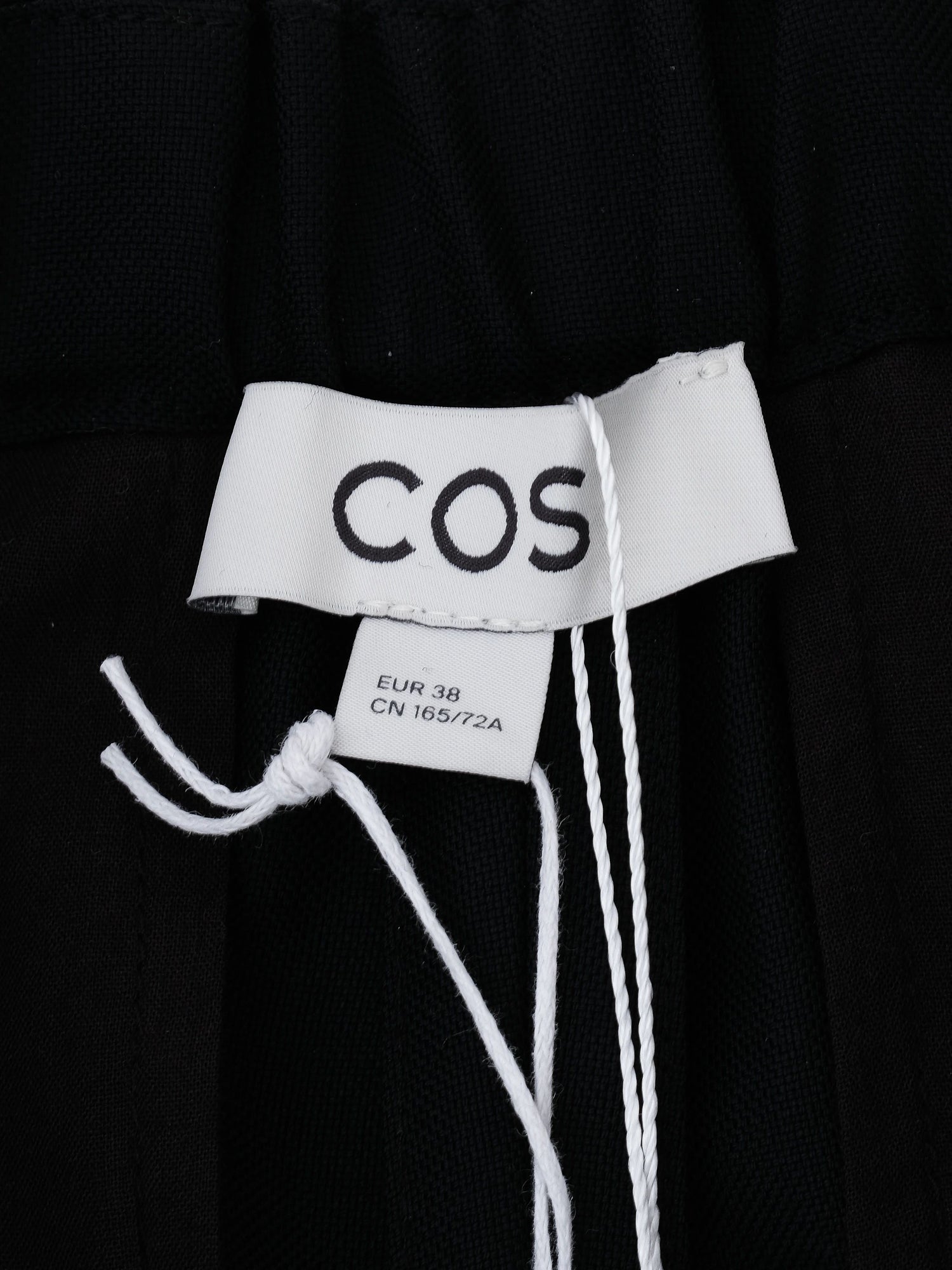 NEW COS Black Wool Wide-Leg Pants Size M