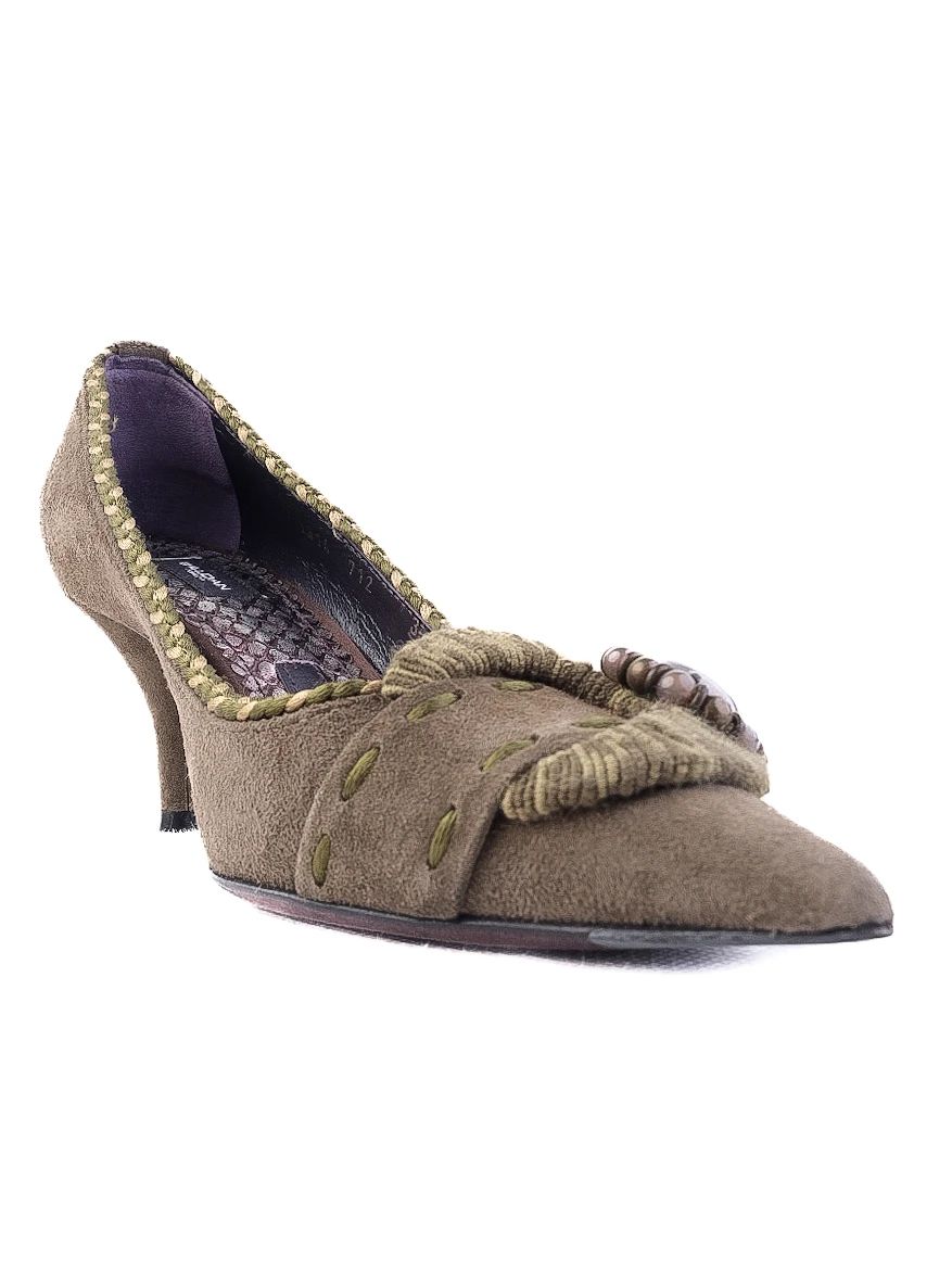 Perfect Baldan Green Genuine Suede High Heels Size 37