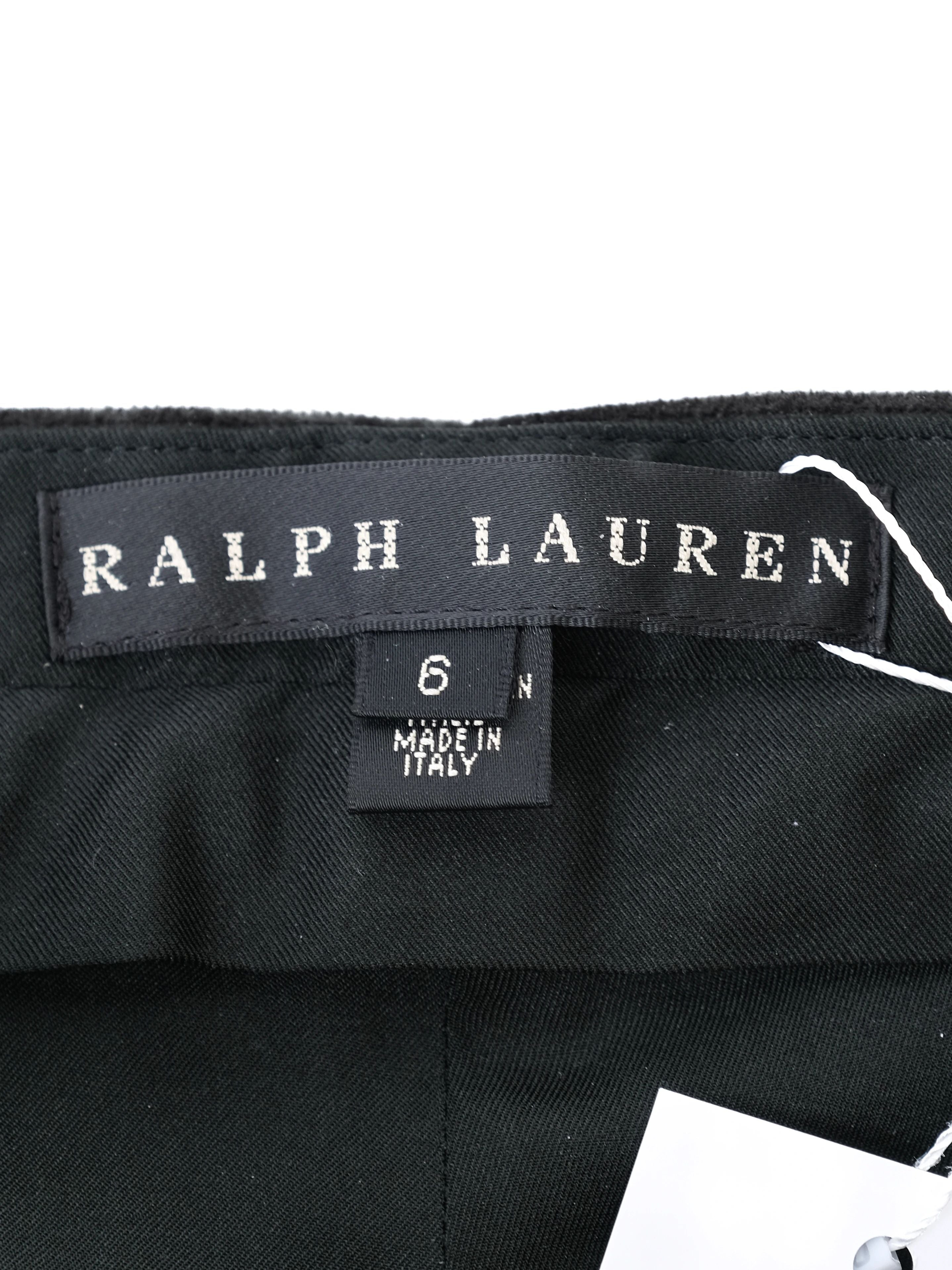 Excellent Ralph Lauren Green Velvet Pants Size 6 Made in Italy