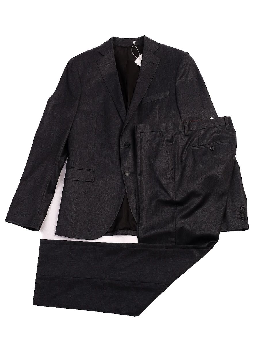 Excellent Cinque Black Suit Size M Viscose Jacket & Pants Set