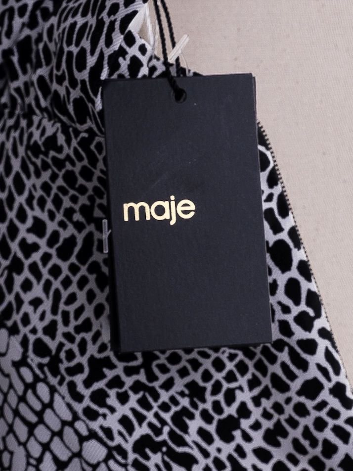 NEW Maje Black Sleeveless V-Neck Dress with Cut-Out Back Size Unknown