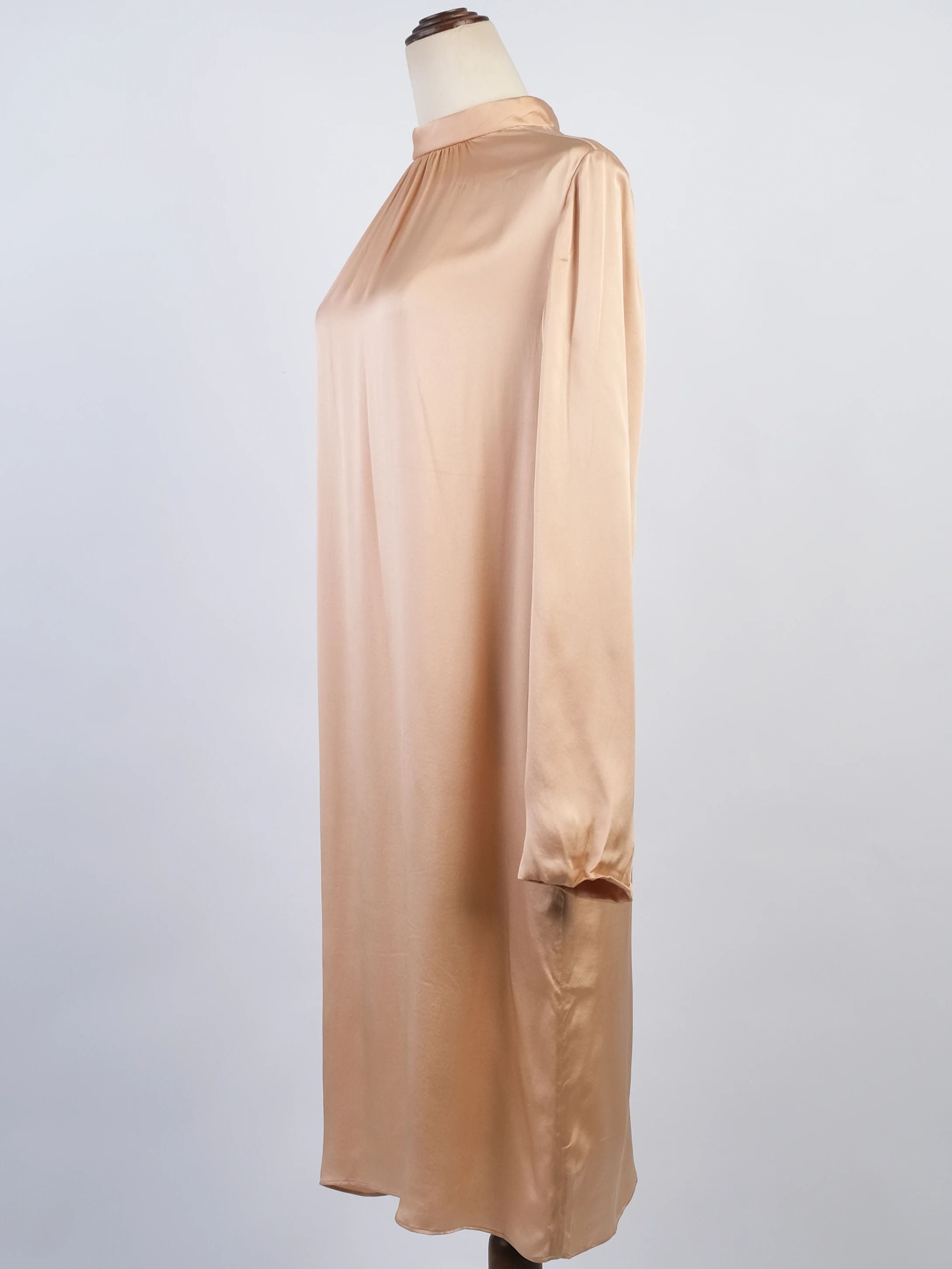 Excellent Chloe Pink Silk Long Sleeve Dress Size L