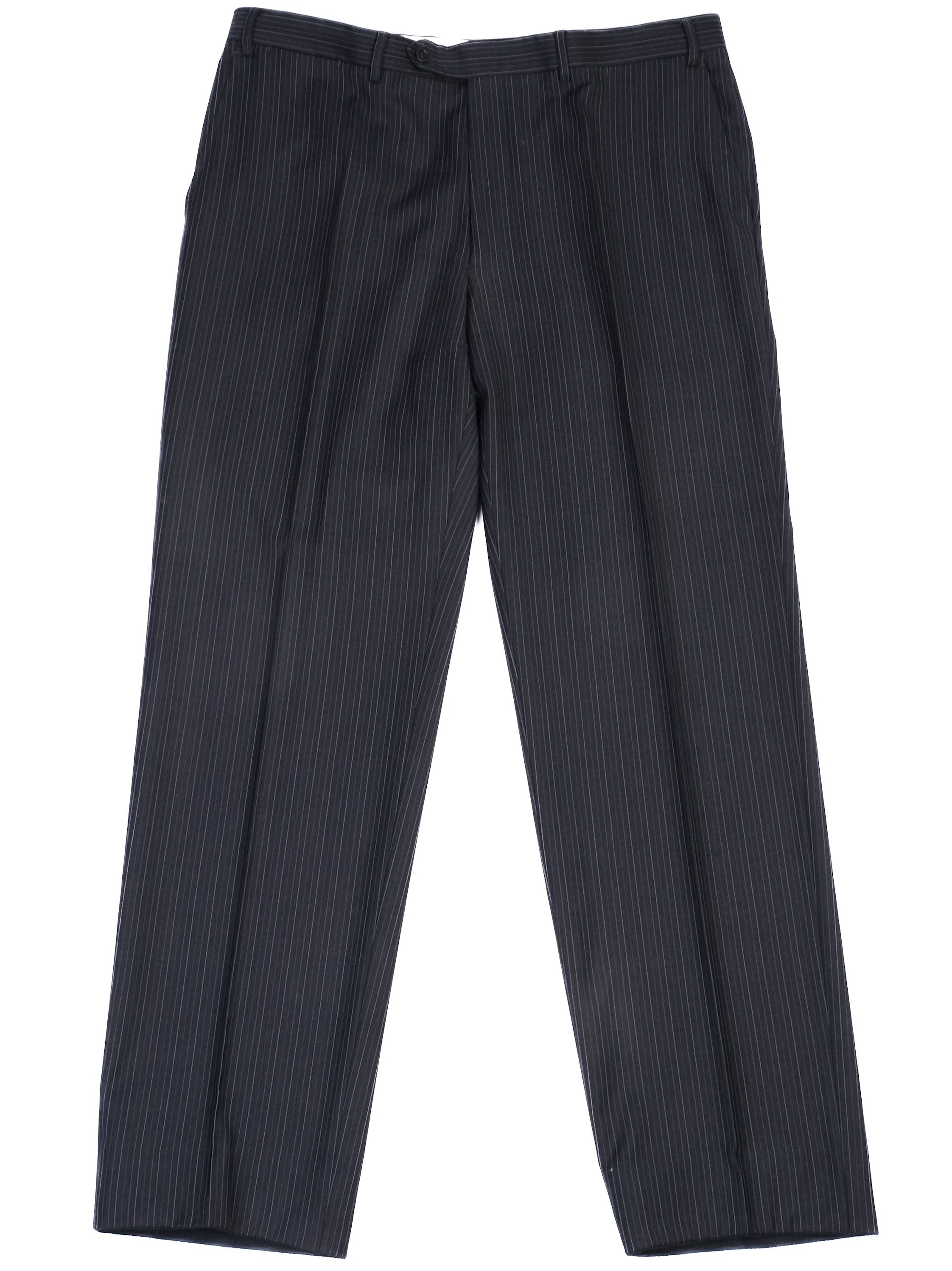 Excellent Canali Black Wool Suit Jacket Men Size XXL Pinstripe