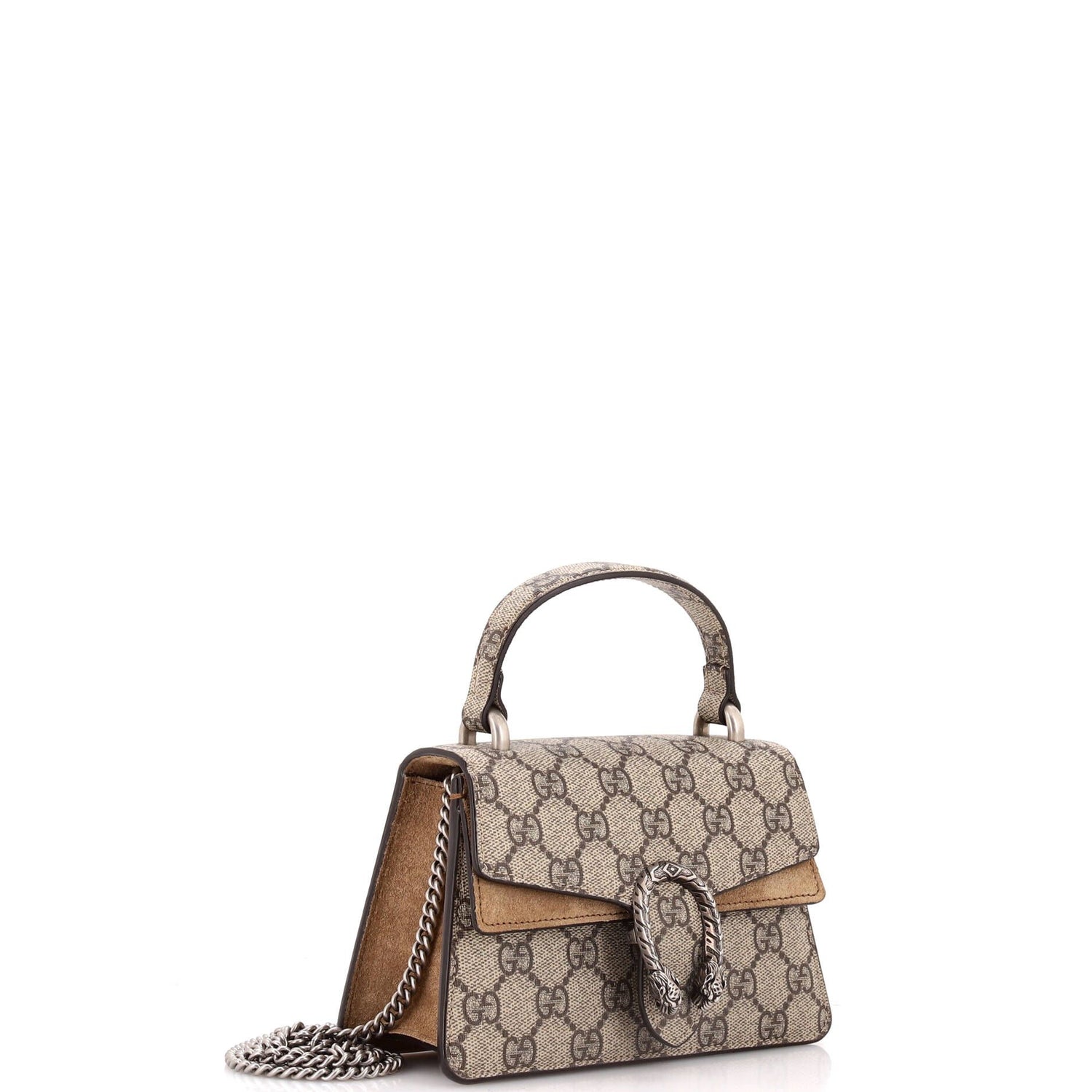 Gucci Dionysus Convertible Top Handle Bag Gg Coated Canvas Mini