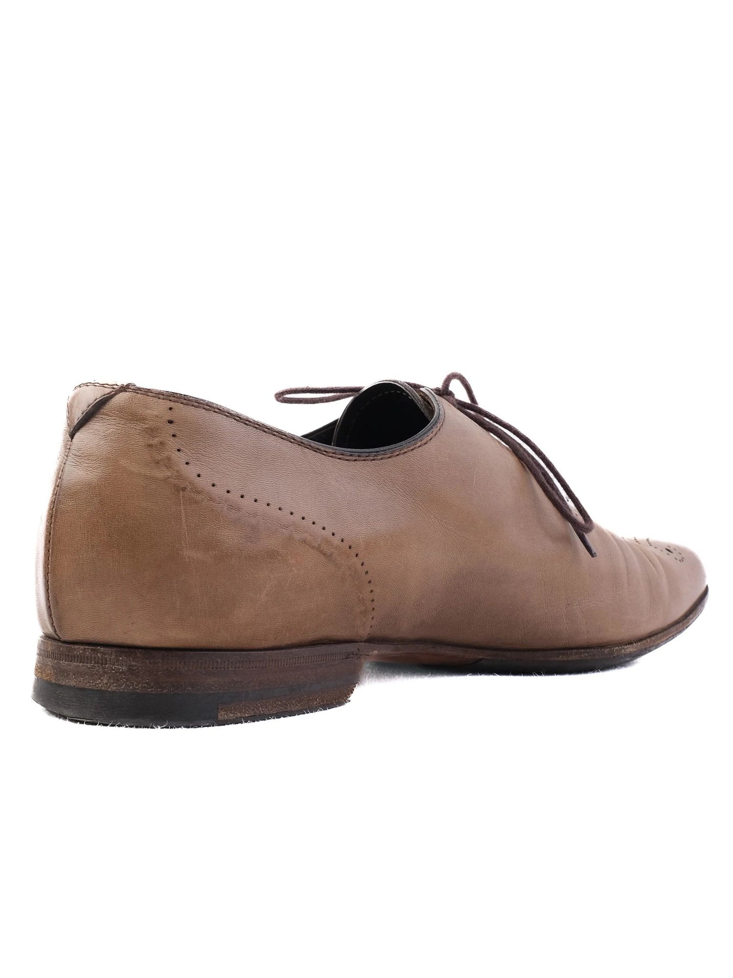 Good Bottega Veneta Green Leather Oxford Shoes Size 42