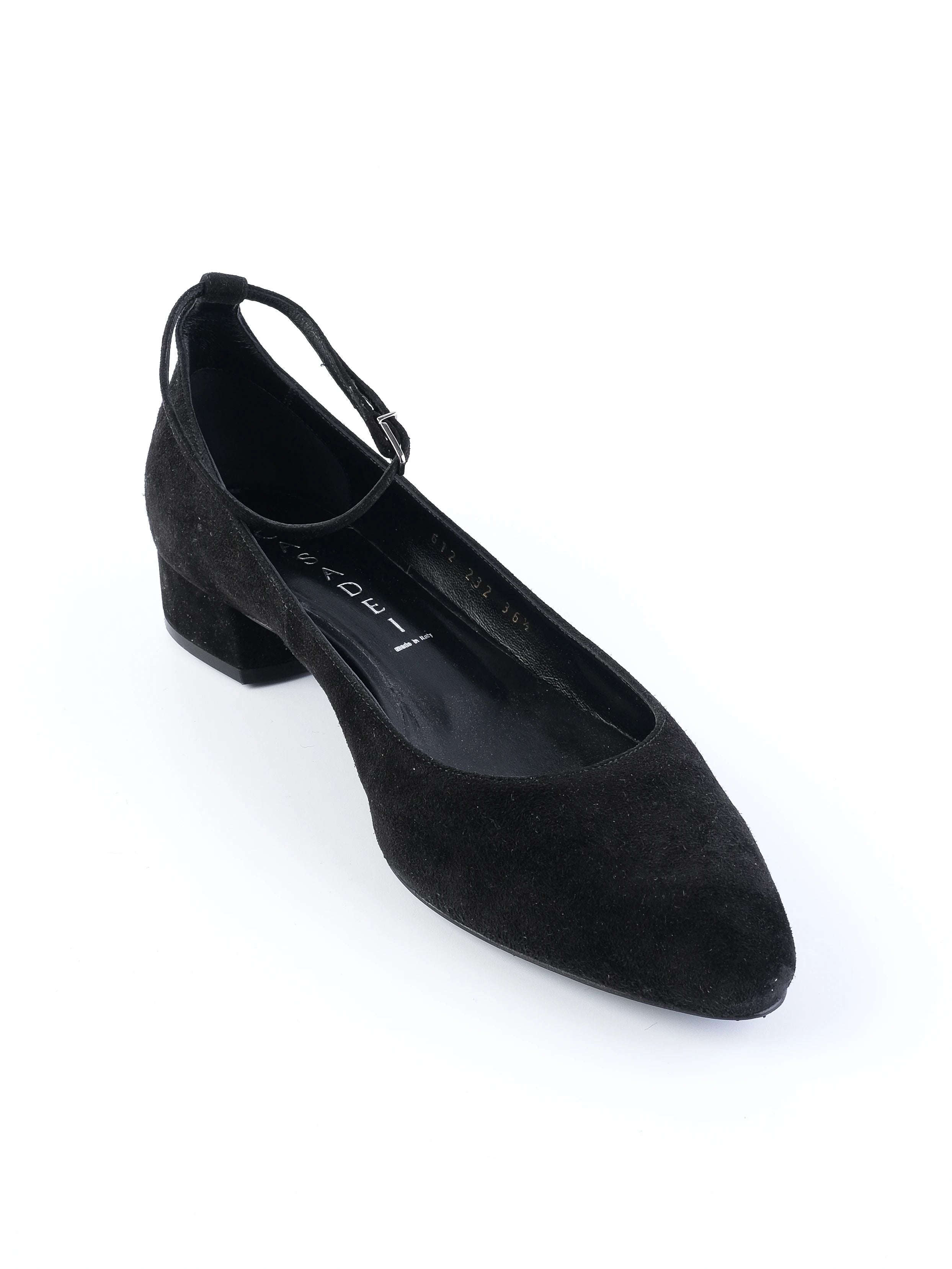Excellent Casadei Black Genuine Suede Heels Size 36.5