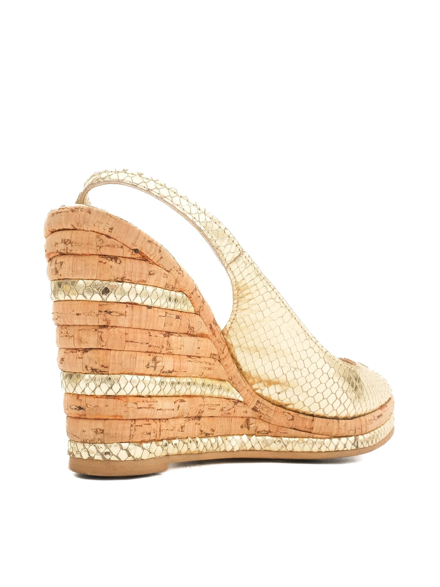 Excellent Baldinini Yellow Leather Wedge Sandals Size 38.5
