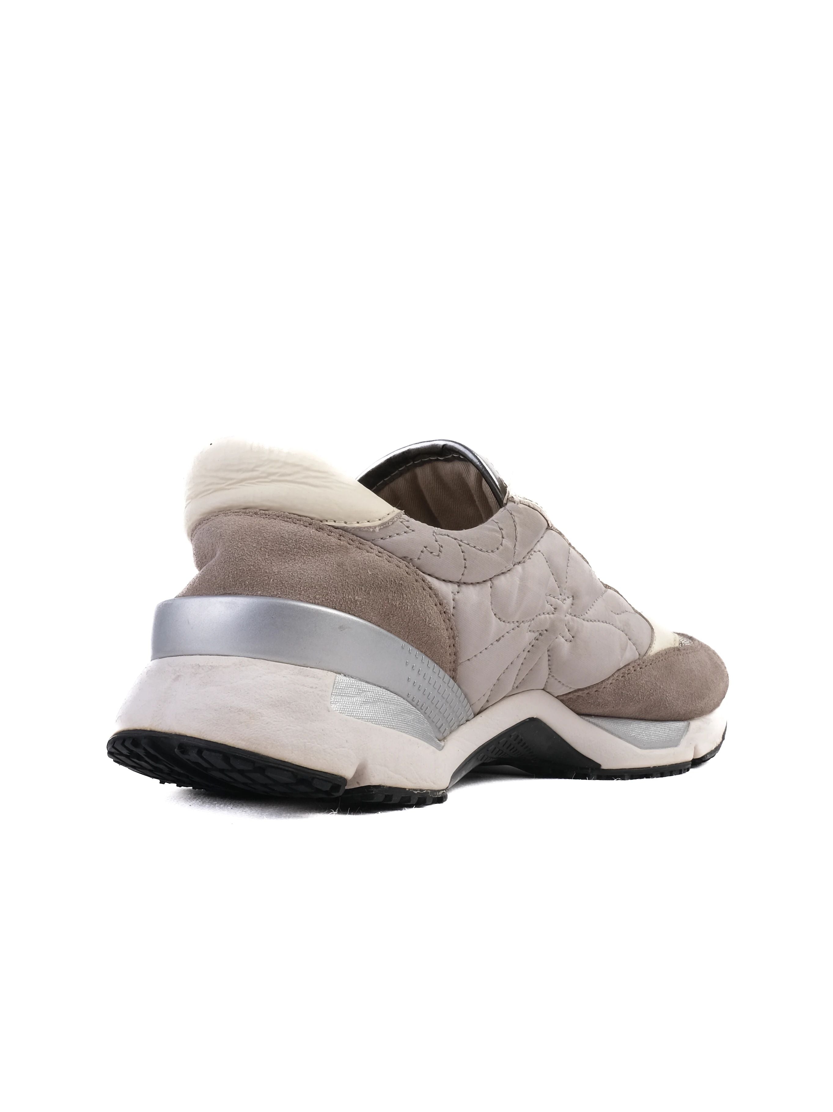 Excellent Brunello Cucinelli Gray Leather Sneakers Size 39