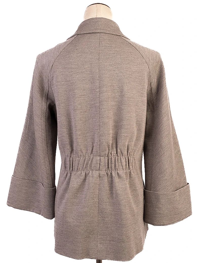 Excellent Moschino Gray Wool Jacket Size M with Wide Cuffs