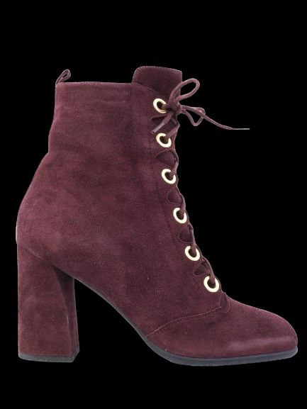 Excellent Giovanni Fabiani Red Suede Ankle Boots Size 40.5