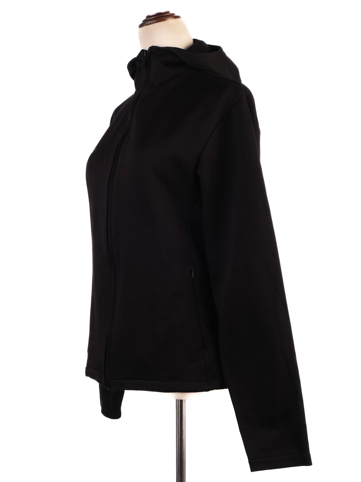 Excellent Pangaia Black Hooded Jacket Cotton Medium Size M