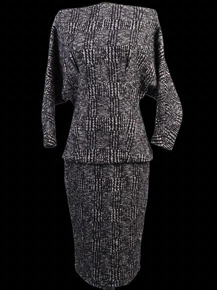Excellent Plein Sud Gray Wool Two-Piece Outfit Size L