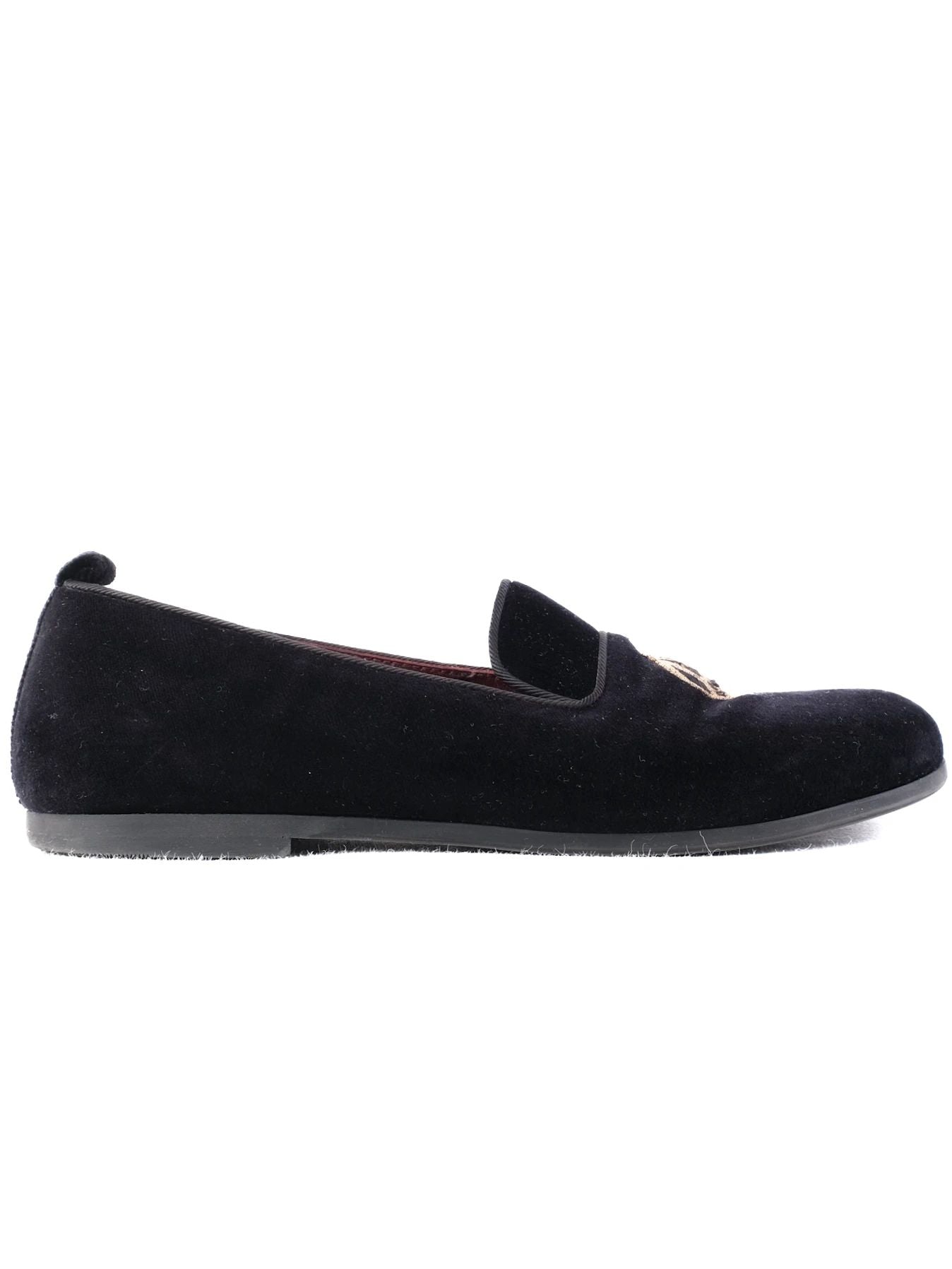 Excellent Dolce Gabbana Black Suede Loafers for Kids Size 35