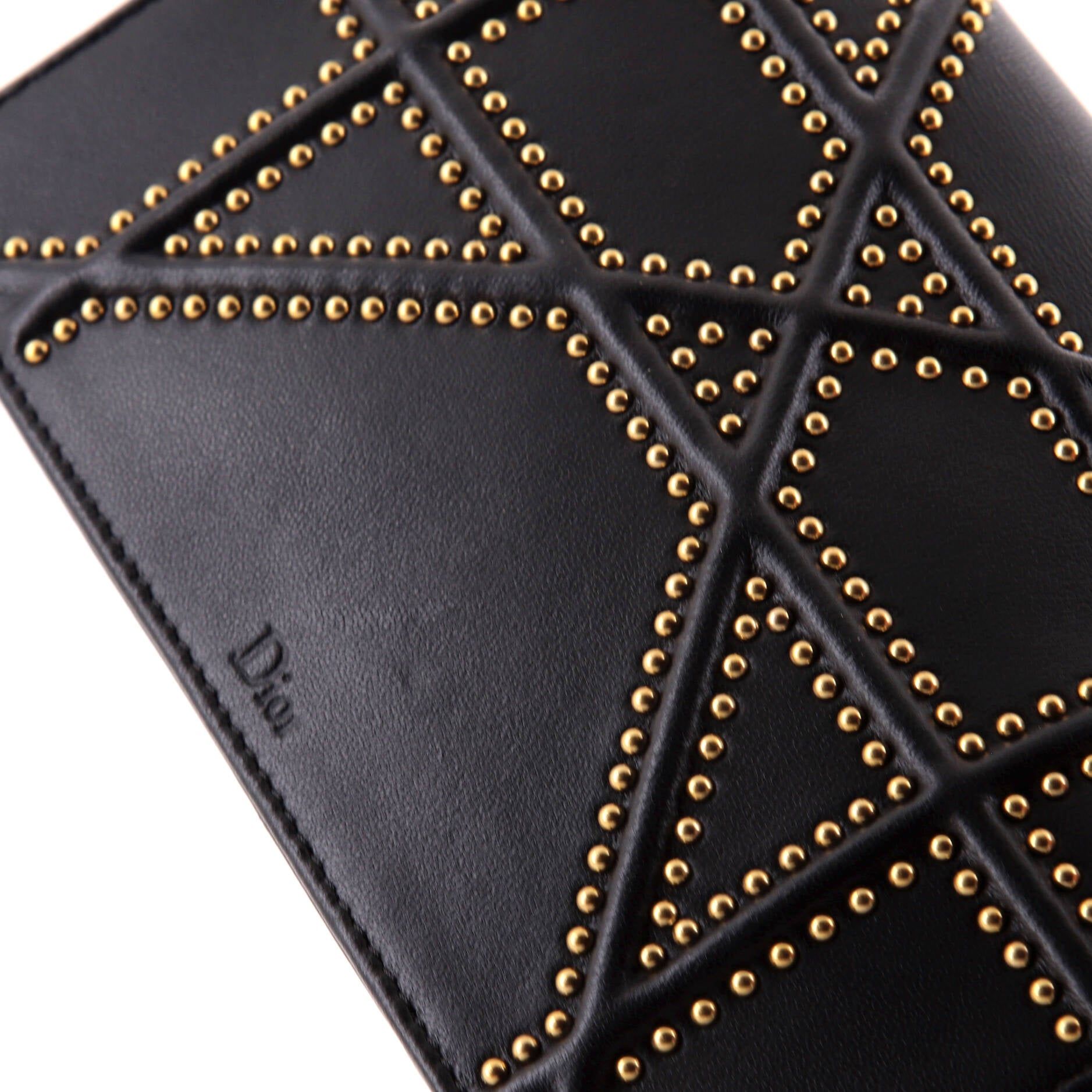 Christian Dior Diorama Wallet On Chain Studded Leather