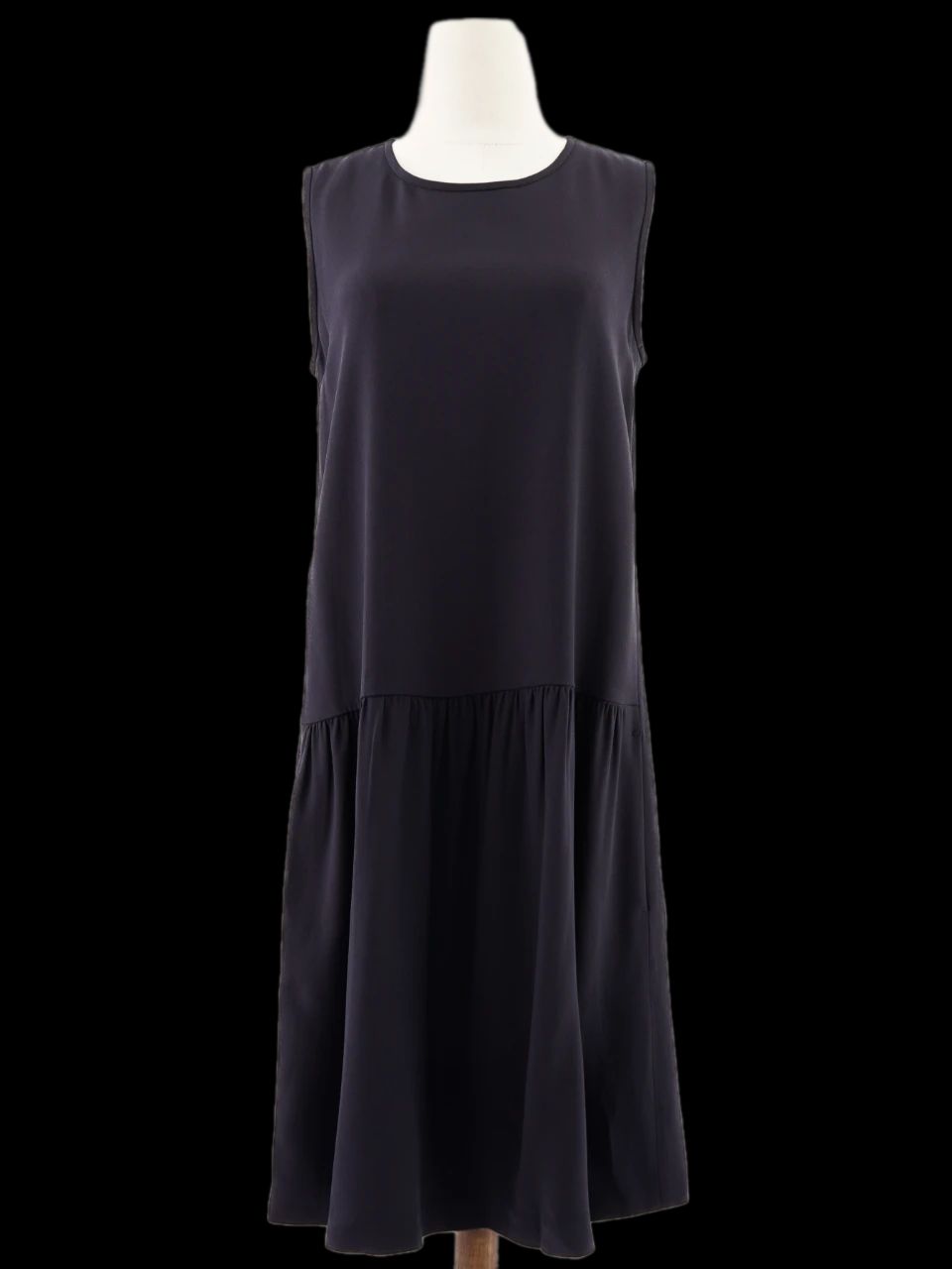 Max Mara Excellent Blue Sleeveless Dress in Viscose
