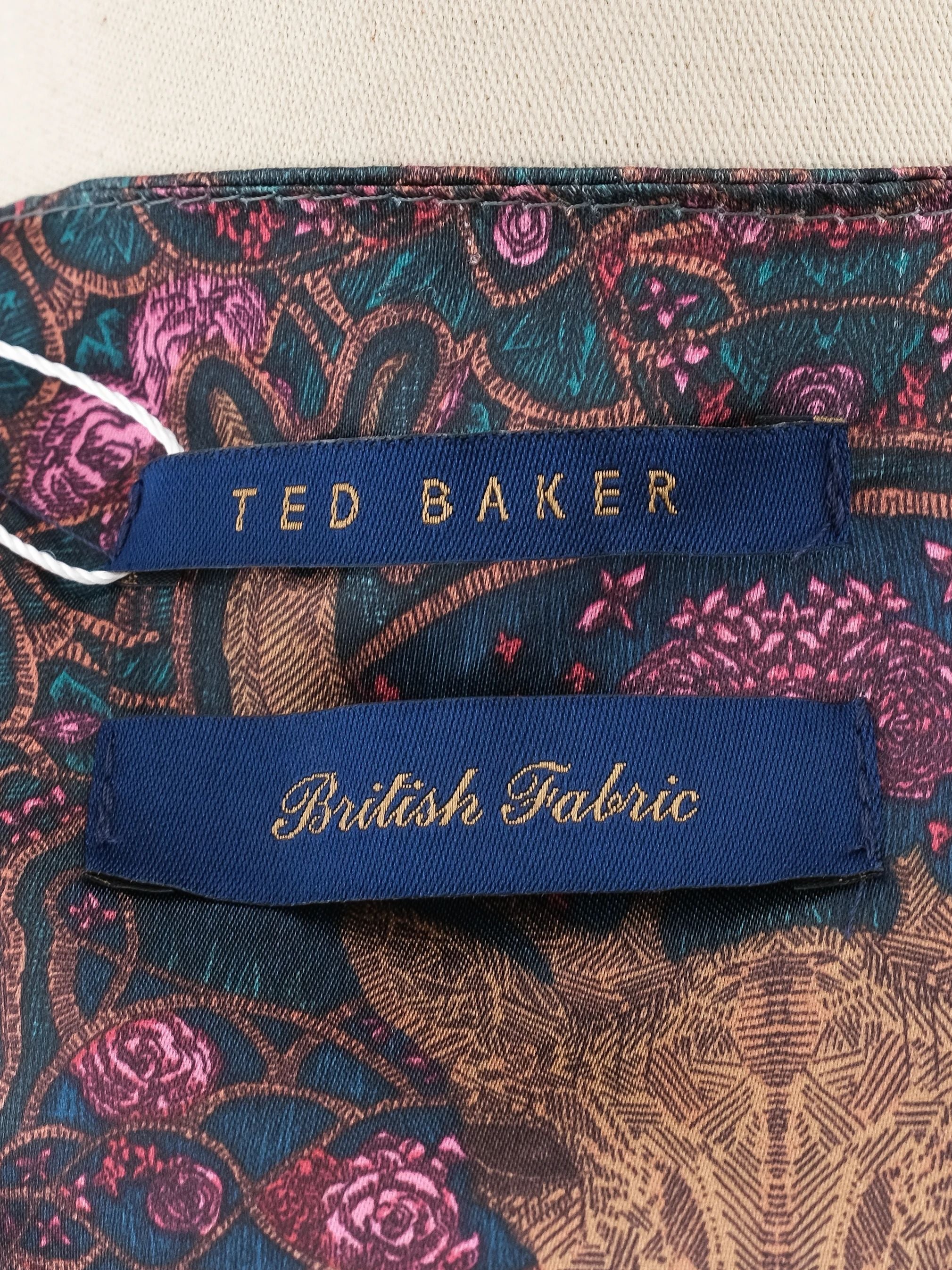 Excellent Ted Baker Orange Wool Vest Size S with Deer Print
