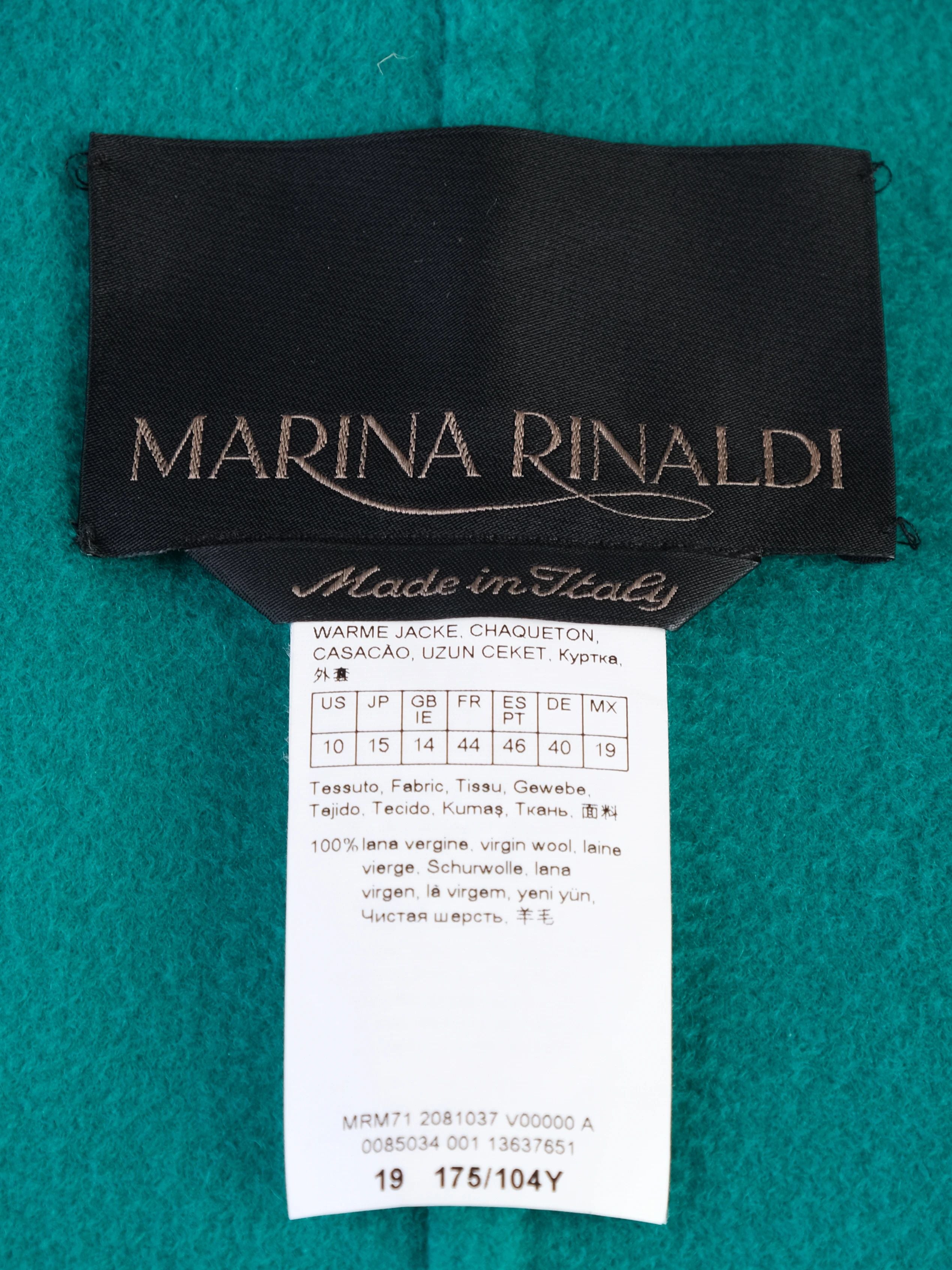 Excellent Marina Rinaldi Green Wool Blazer Size XL Women&