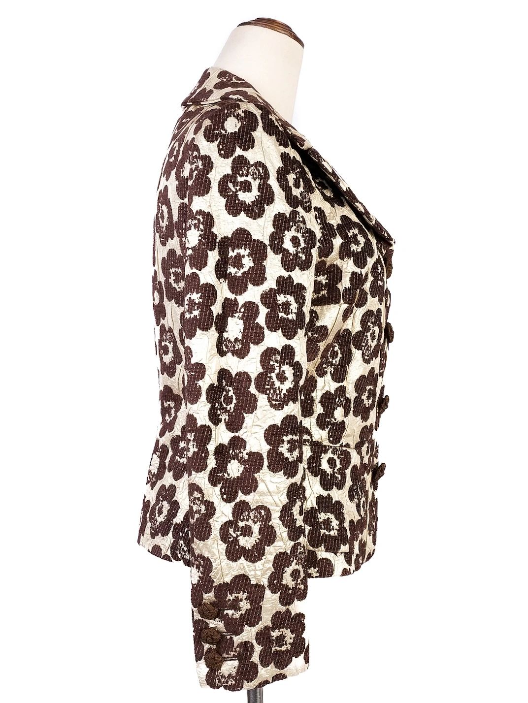 Excellent Moschino Floral Jacket Combined Viscose Size M,S