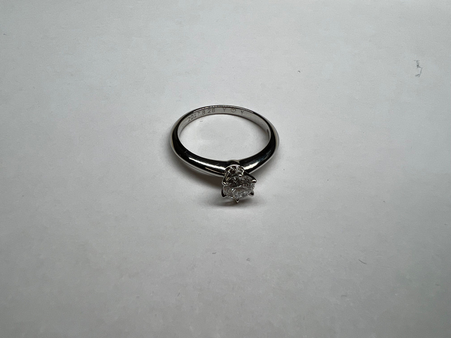 Tiffany & Co. Solitaire .45ct Pt950 34g Ring