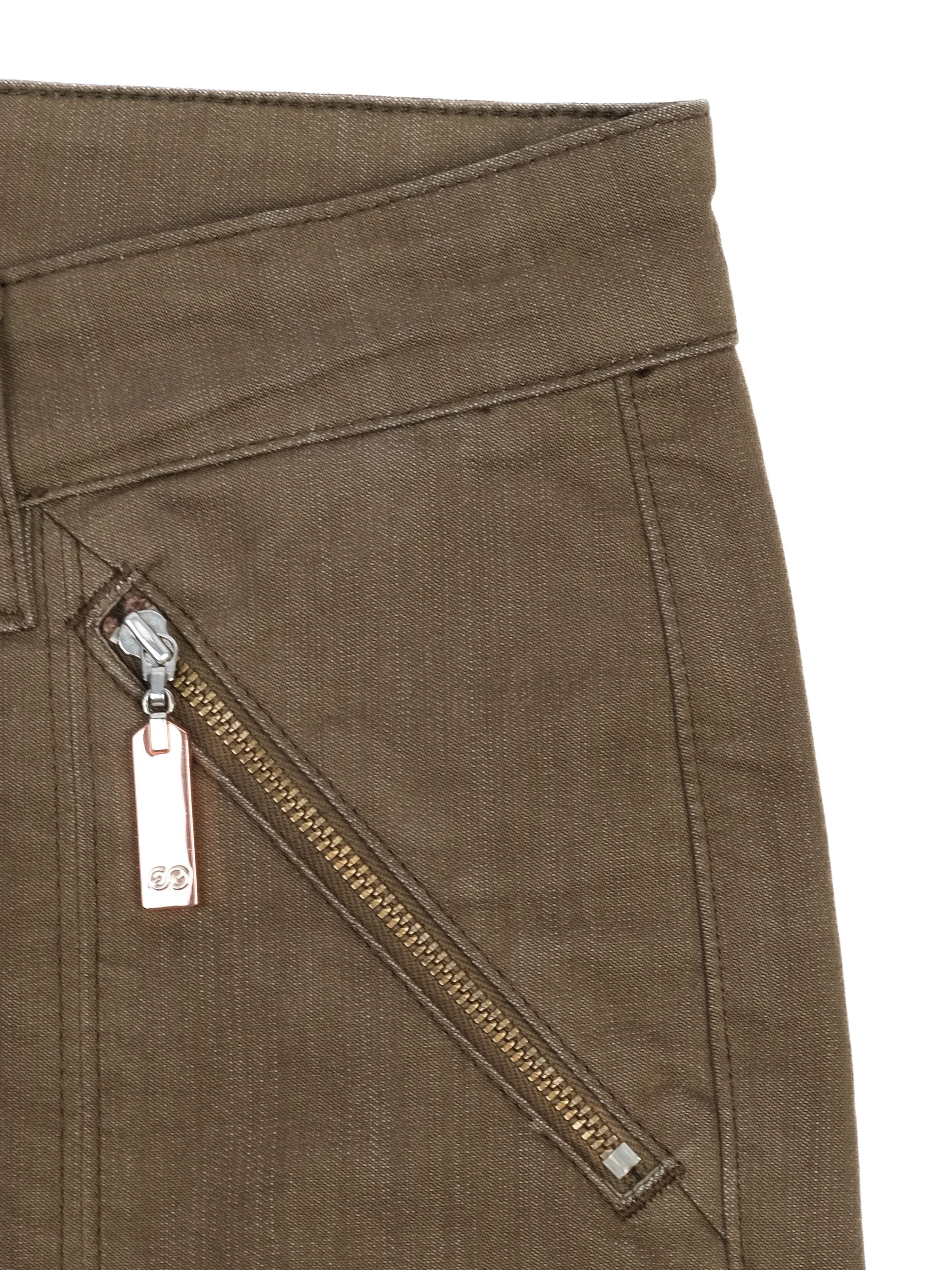 Excellent Escada Green Cargo Pants Size S - Slim Fit, Multiple Pockets