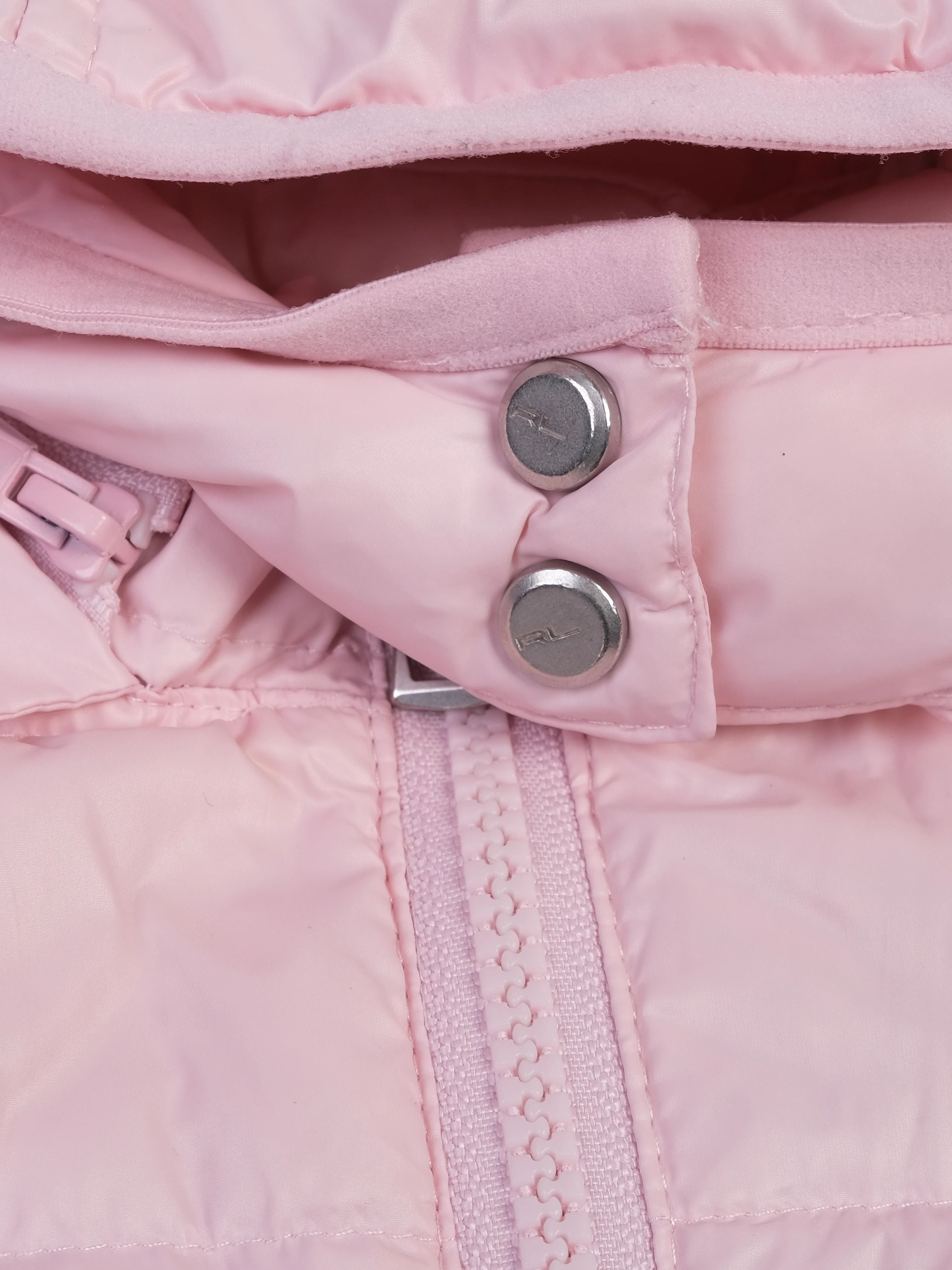 Excellent Ralph Lauren Pink Nylon Puffer Jacket for Babies Size 1