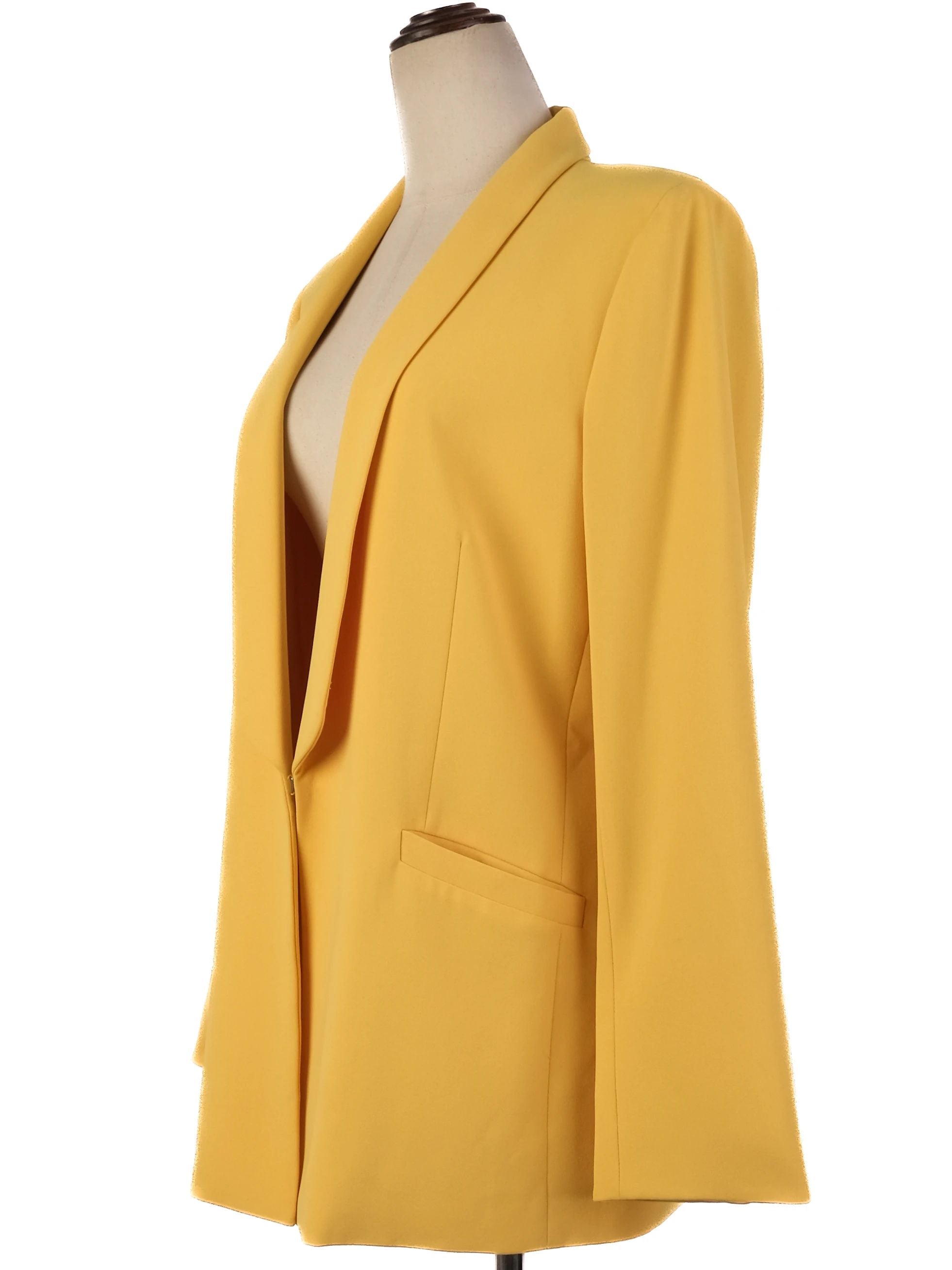 Excellent Alice+Olivia Yellow Blazer Size XXL Polyester Women