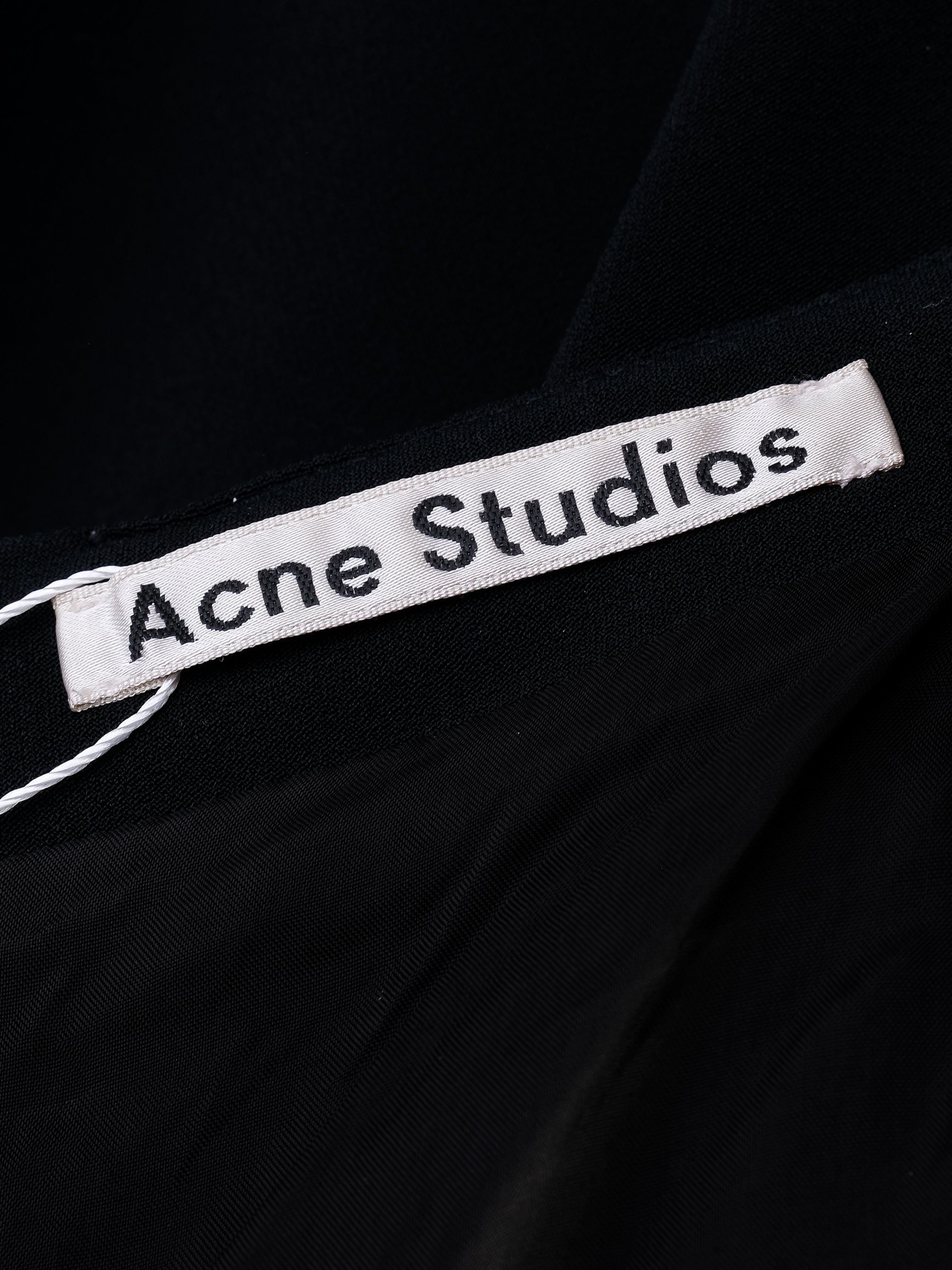 Excellent Acne Studios Black Viscose Skirt Size M with Side Straps