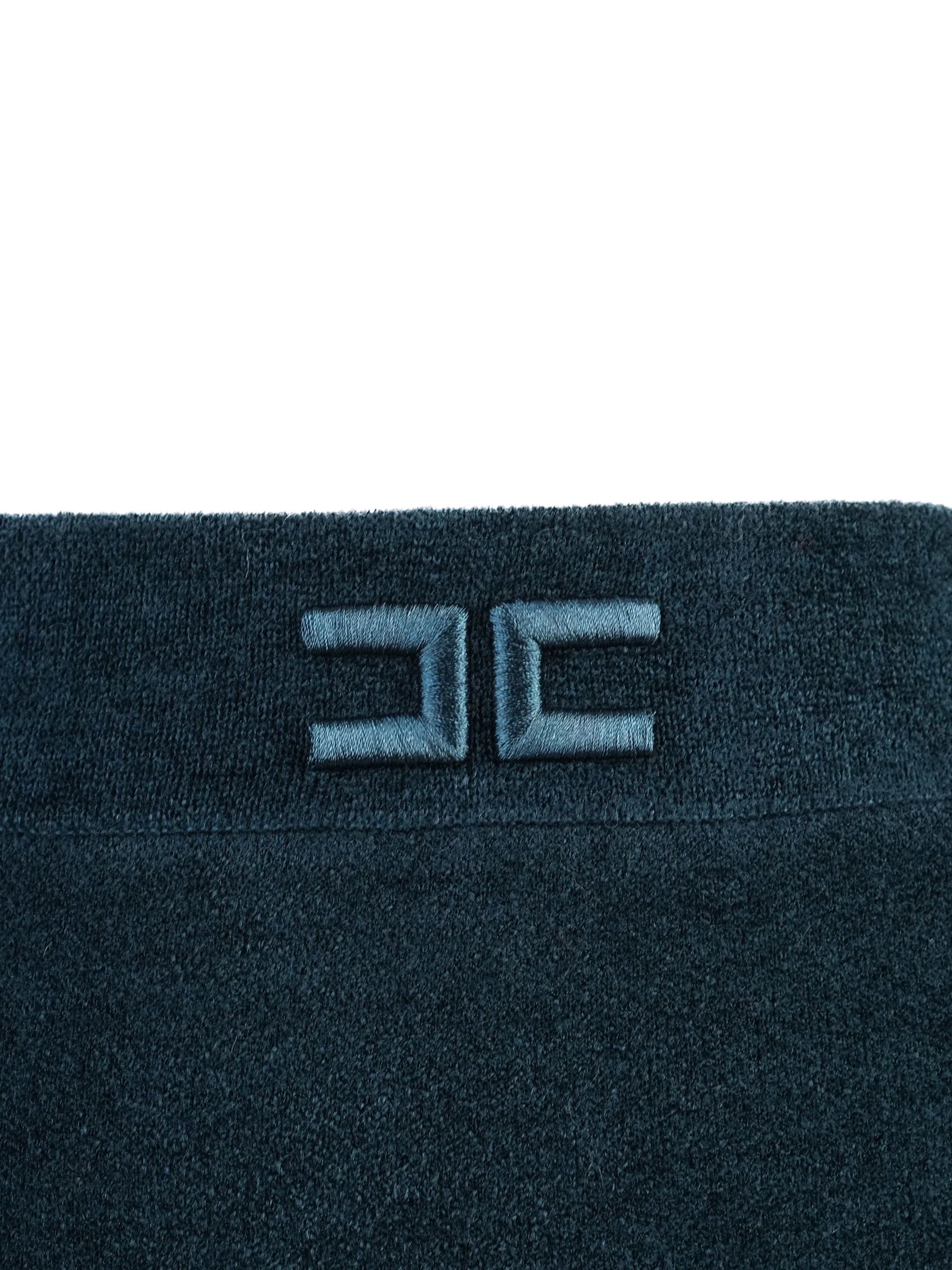 Elisabetta Franchi Green Wool Skirt Size S - Excellent Condition