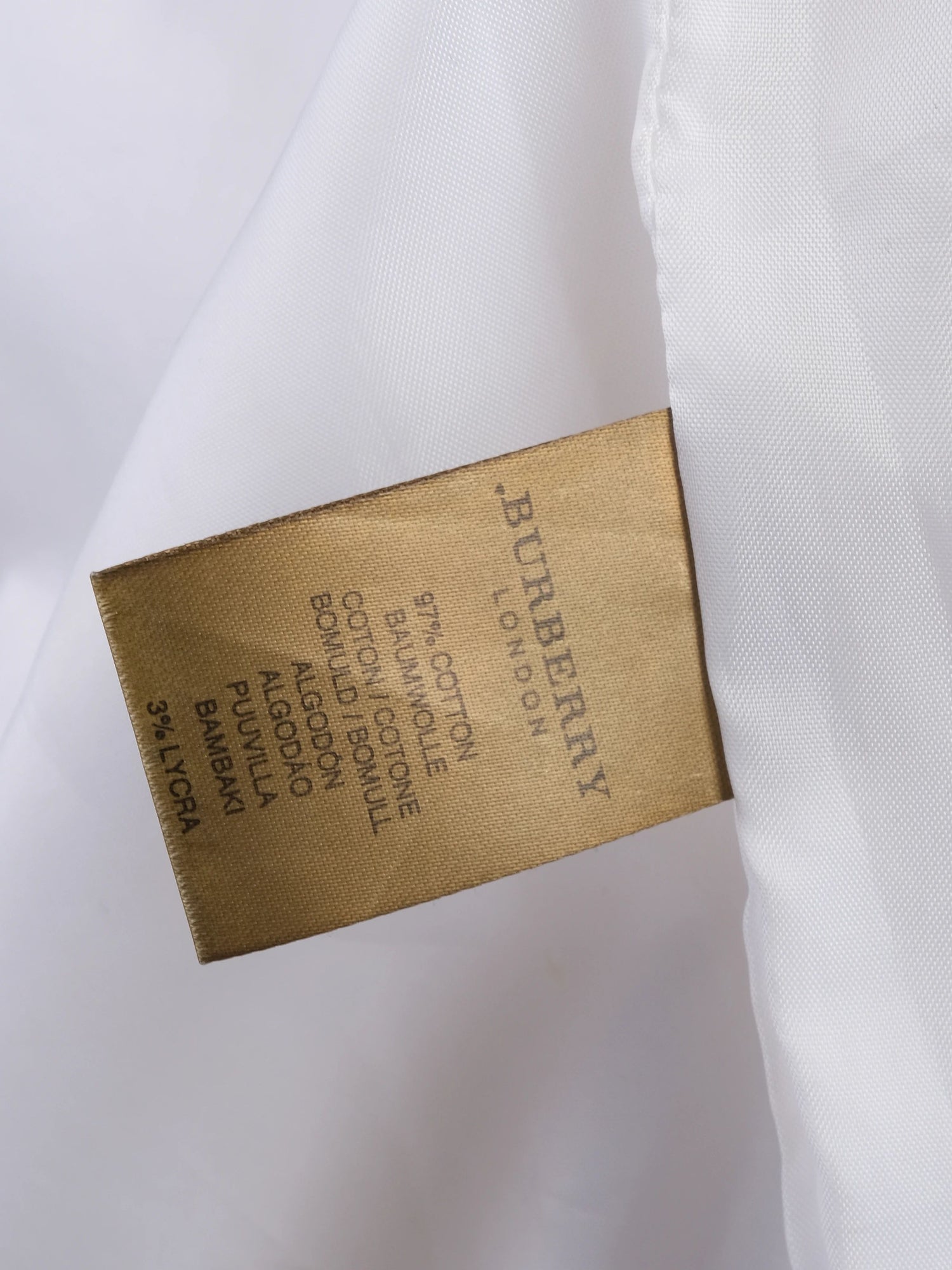 Excellent Burberry White Lycra Jacket XL for Men