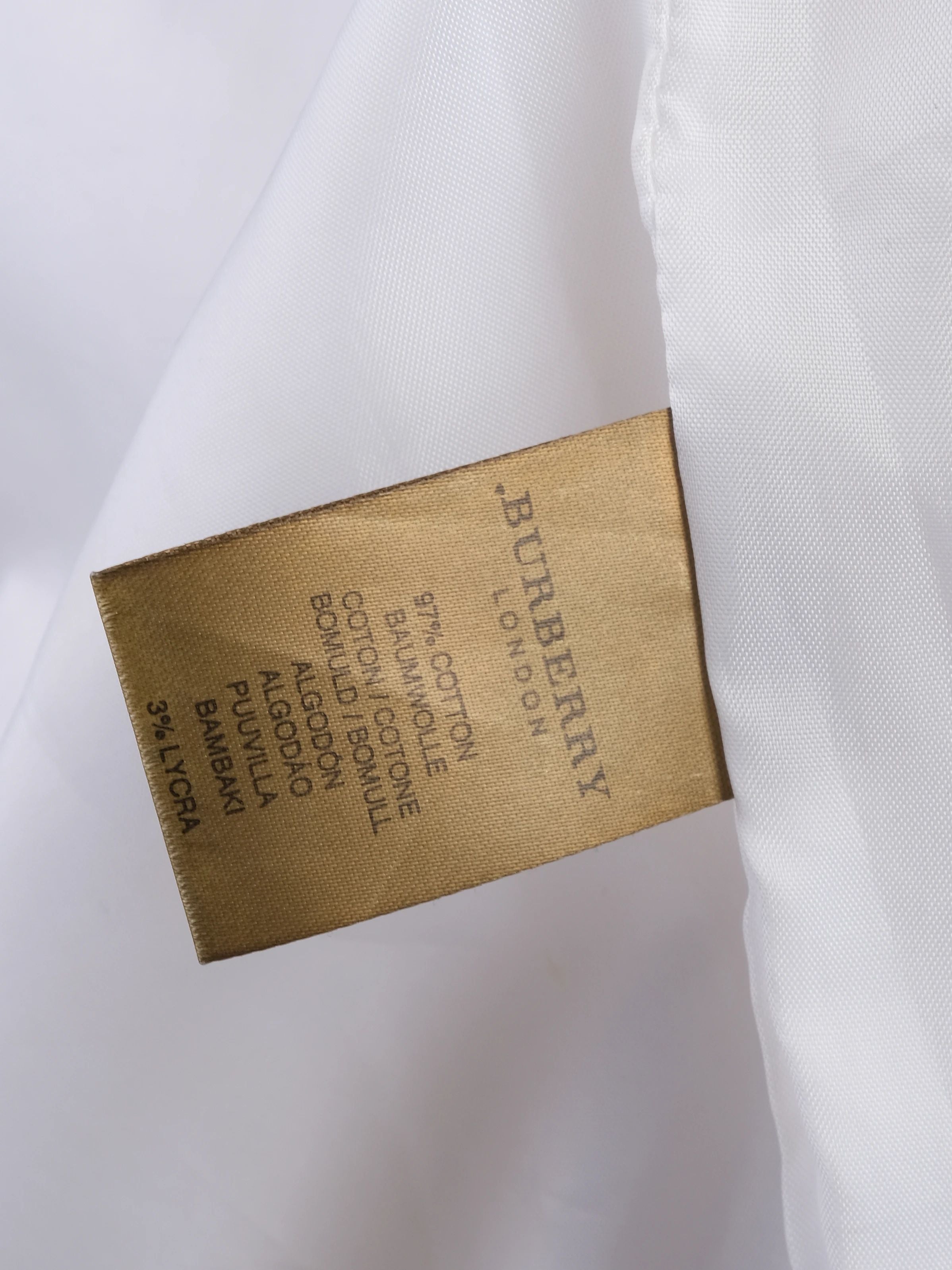 Excellent Burberry White Lycra Jacket XL for Men