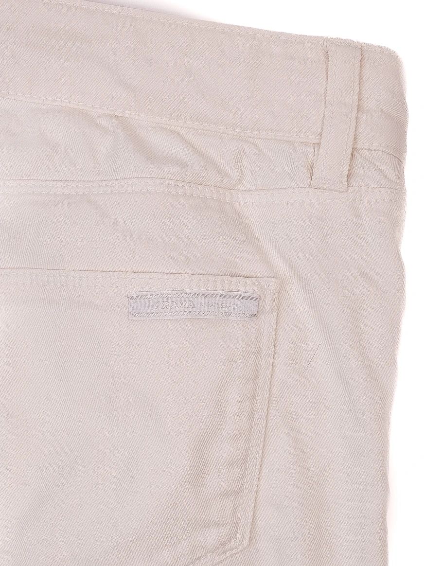 Prada WomenÕs White Cotton Pants Size M Excellent Condition