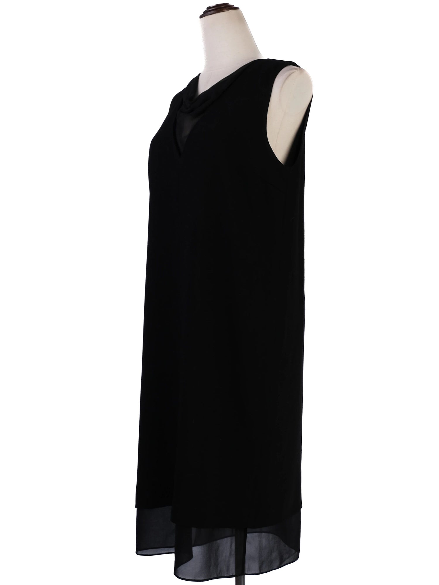 Excellent DKNY Black Sleeveless Dress Polyester V-Neck Size XS
