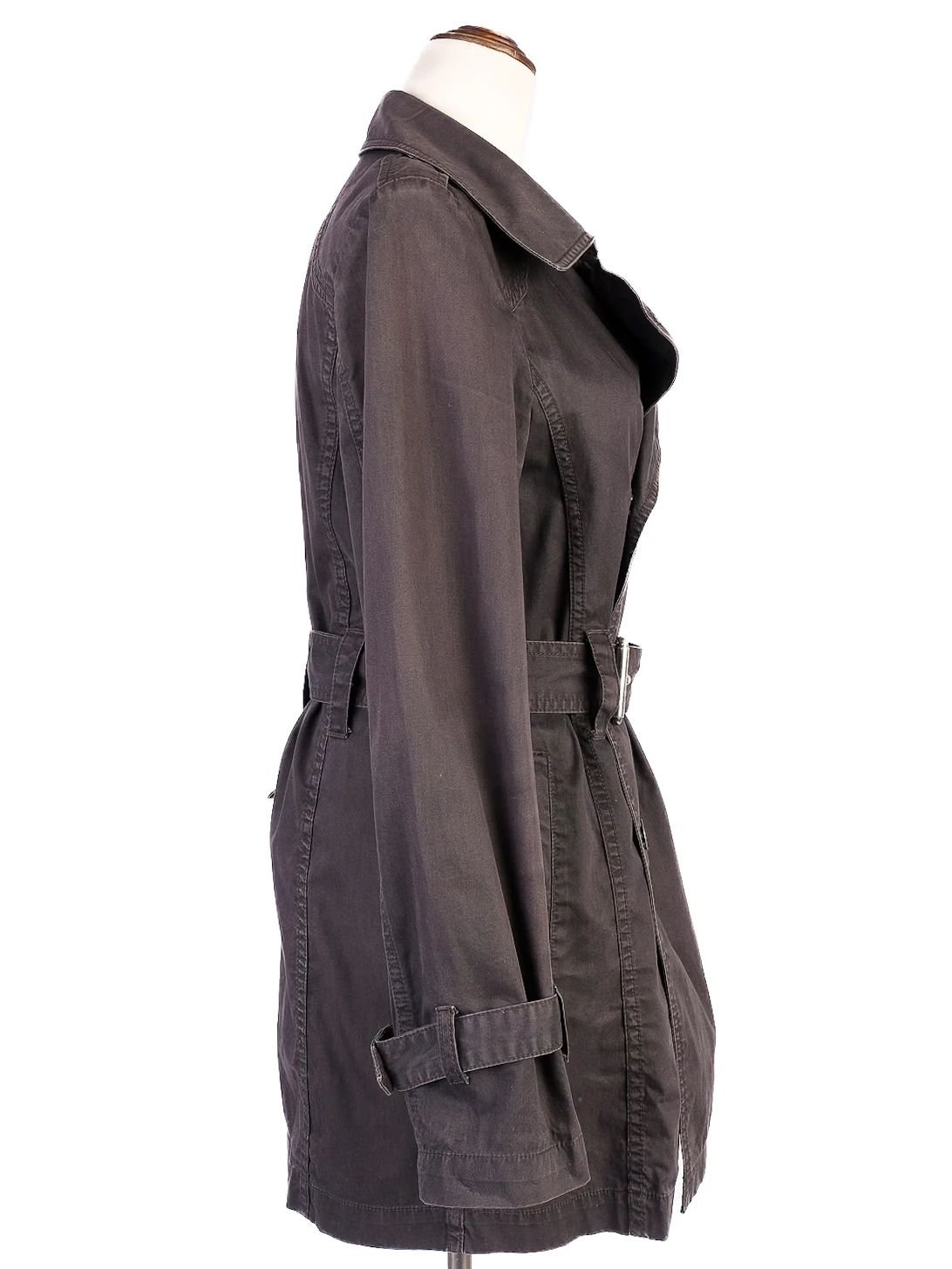 Excellent Diesel Gray Cotton Trench Coat for Women