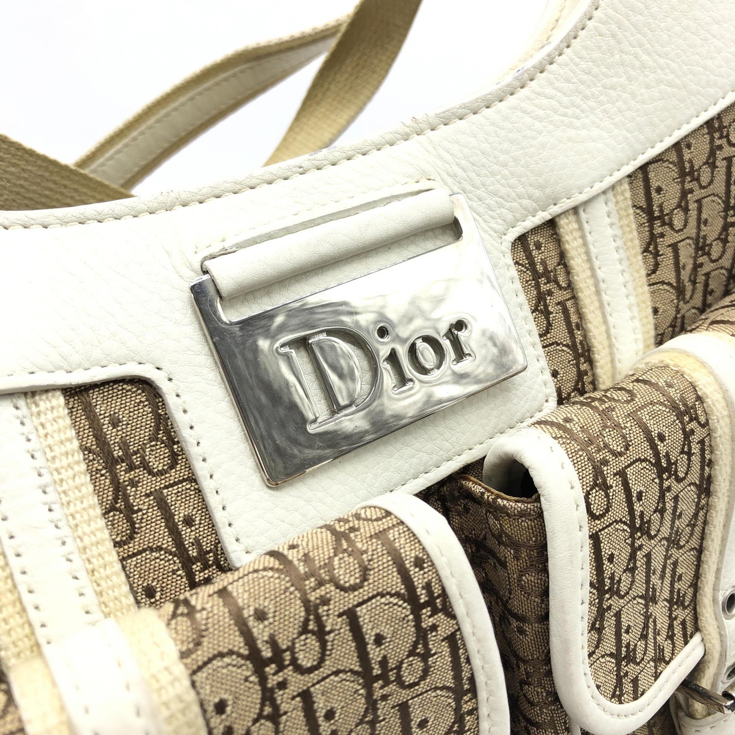 Dior Trotter Monogram Canvas Shoulder Bag