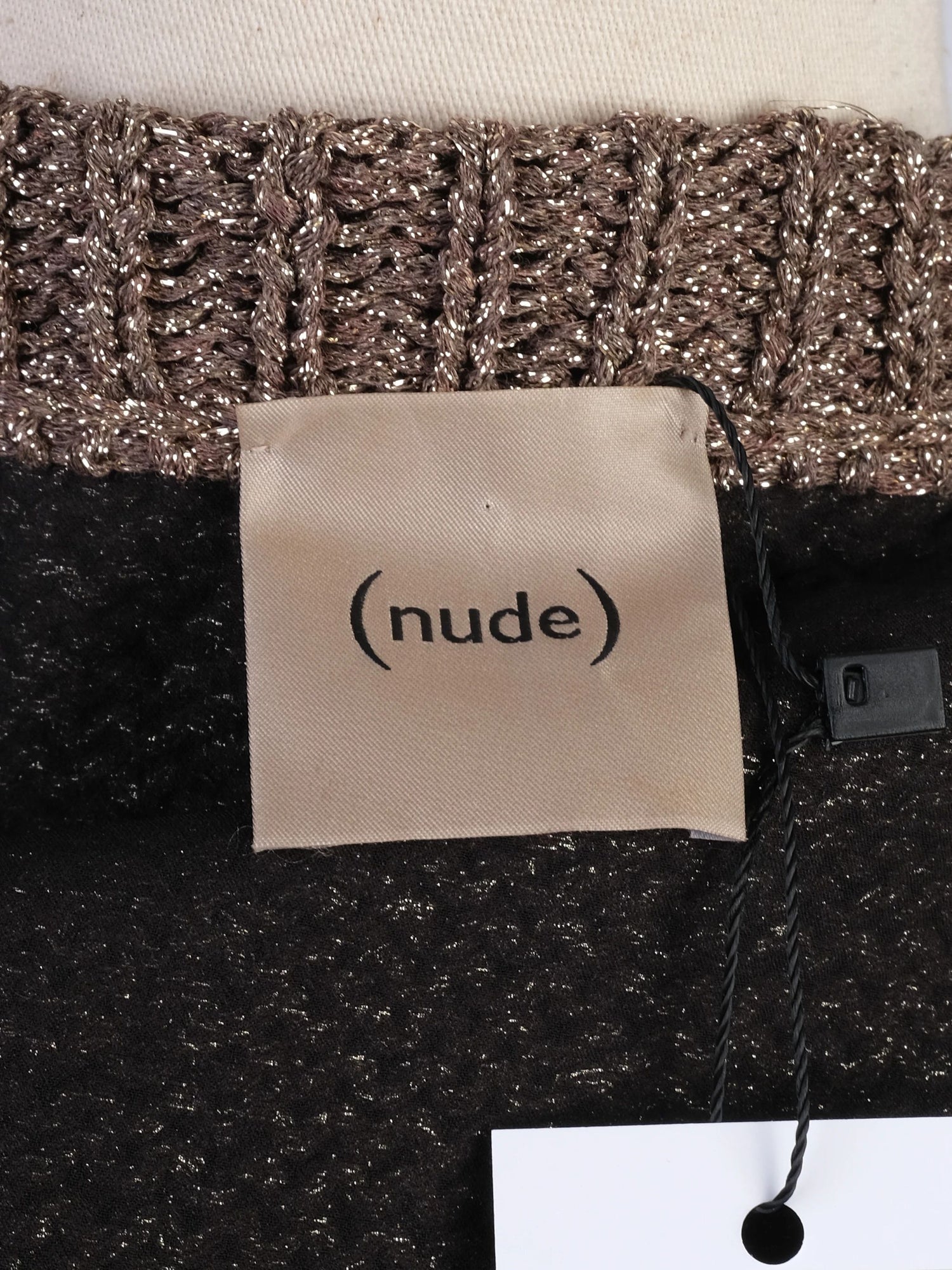 Excellent Nude Gray Viscose Knitted Jacket with Pockets Women&