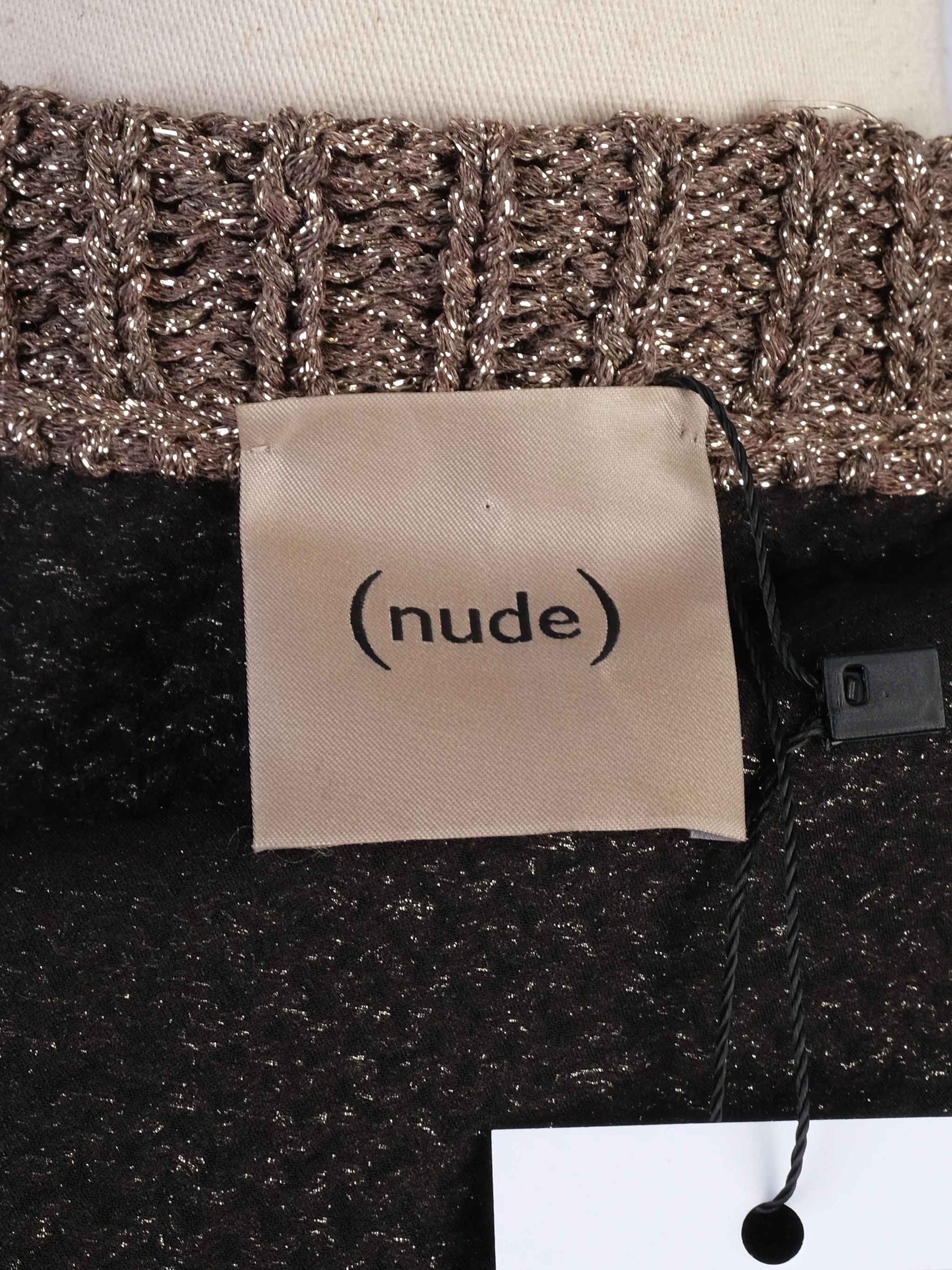 Excellent Nude Gray Viscose Knitted Jacket with Pockets Women&