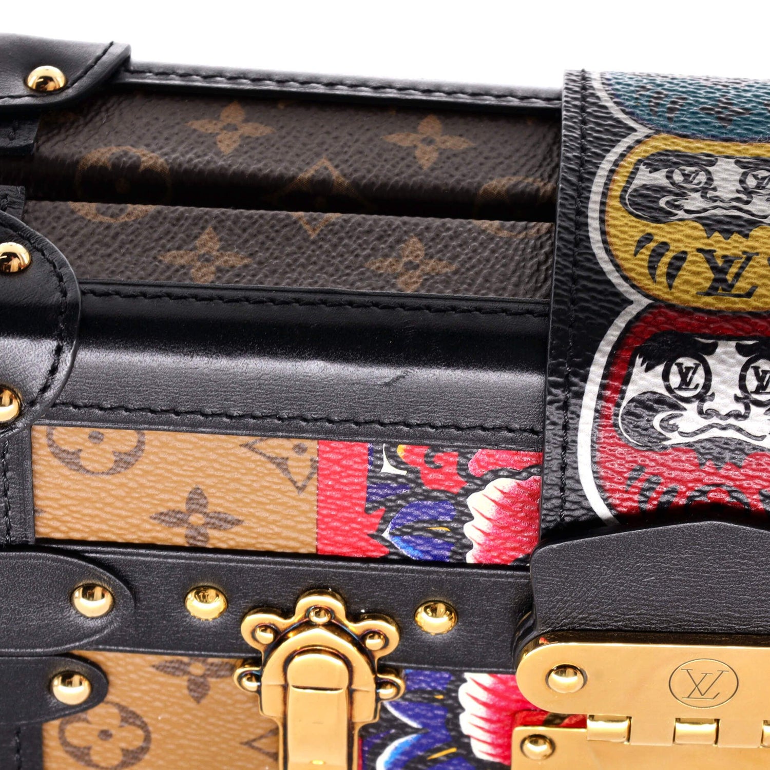 Louis Vuitton Petite Malle Handbag Limited Edition Kabuki Monogram Canvas