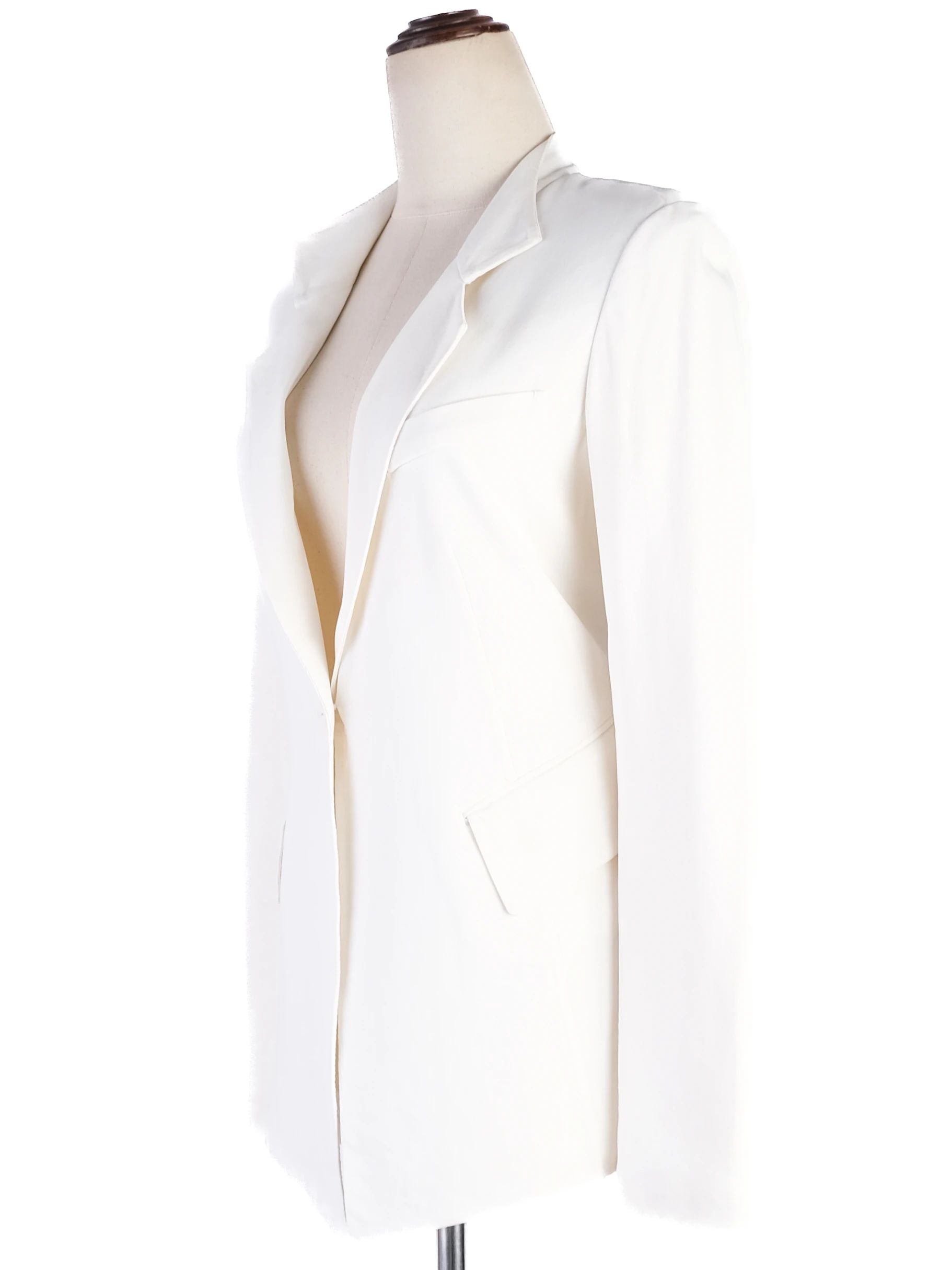 Excellent Donna Karan White Viscose Blazer Size S