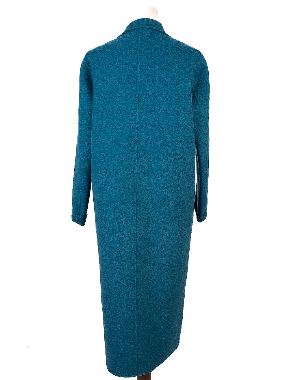 Excellent Sandro Wool Overcoat Blue Teal Size XS