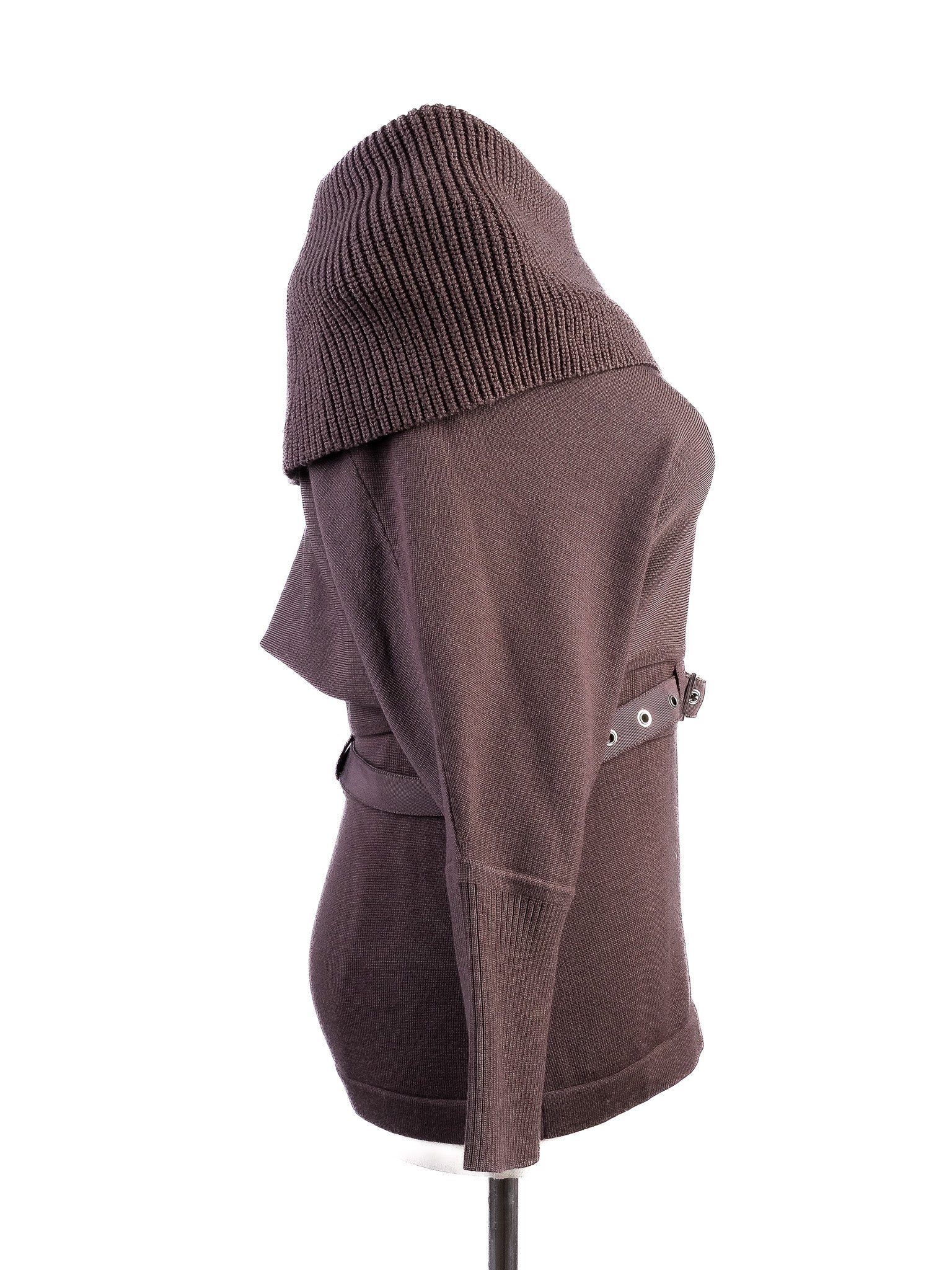 Excellent Karen Millen Orange Wool Sweater Size XS Off-Shoulder