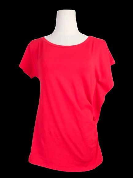 Excellent Weekend MaxMara Red Cotton T-Shirt Size XS for Women